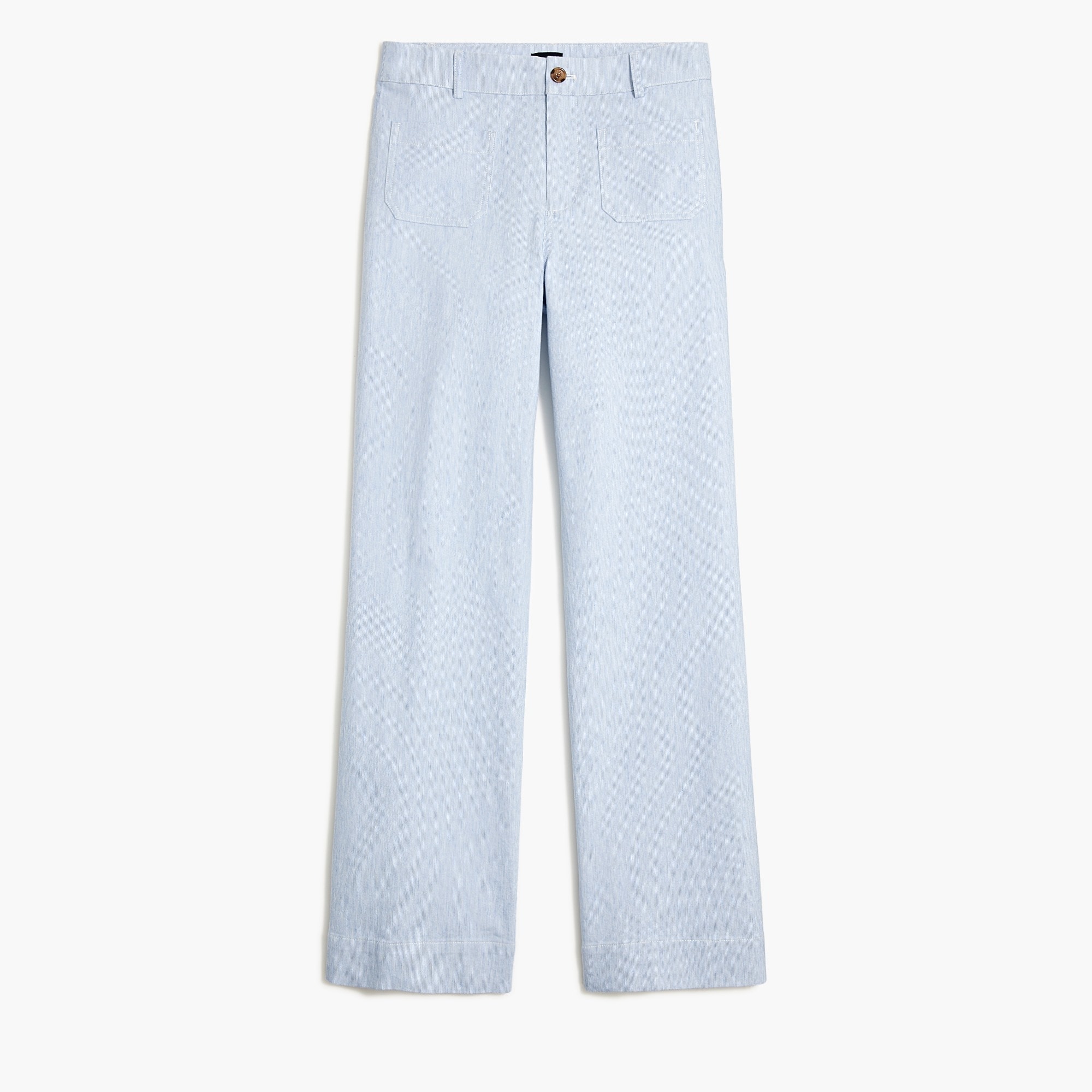 High-rise patch-pocket wide-leg pant