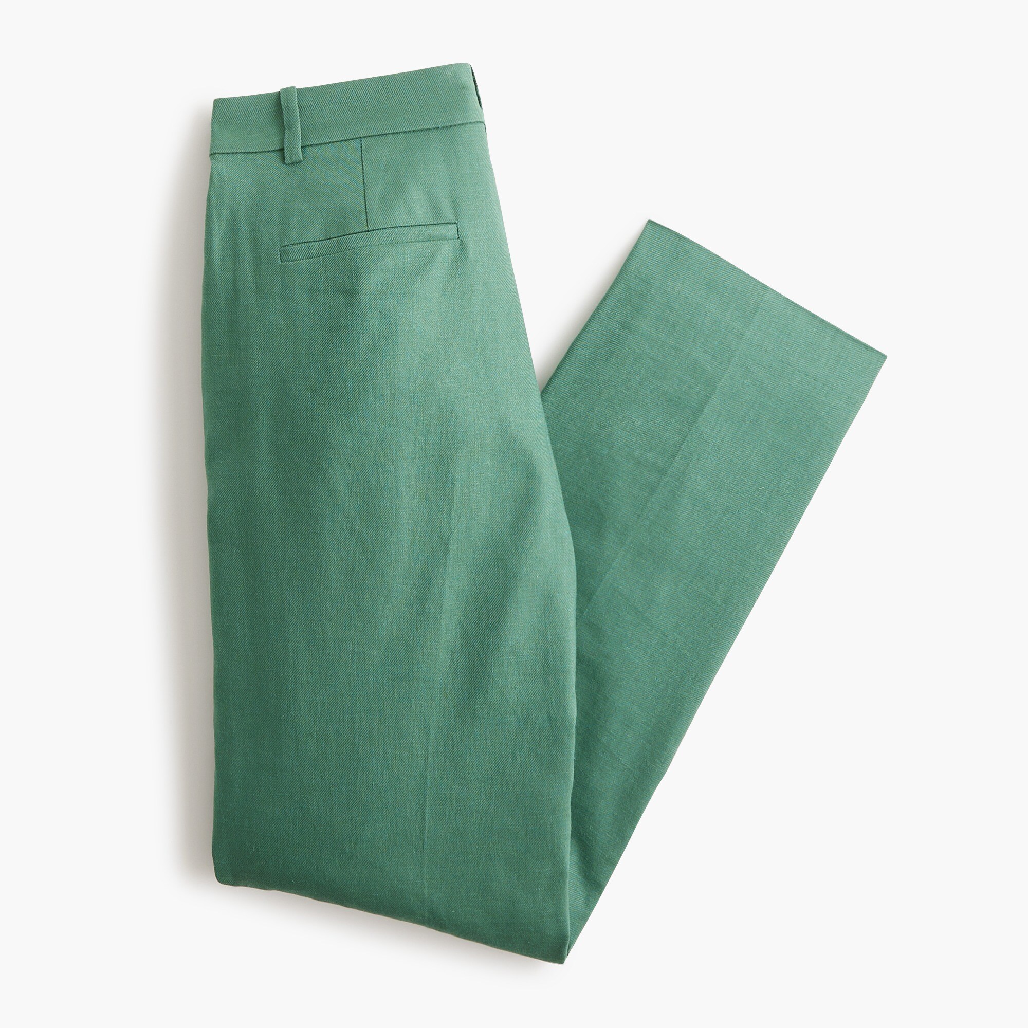 Kallie stretch linen-blend straight-leg pant