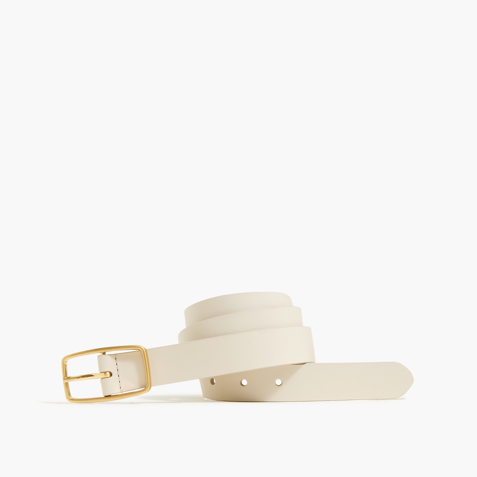  Leather belt with gold-tone buckle