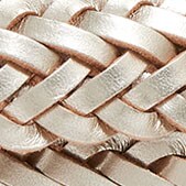 Metallic leather slim braided belt METALLIC GOLD factory: metallic leather slim braided belt for women