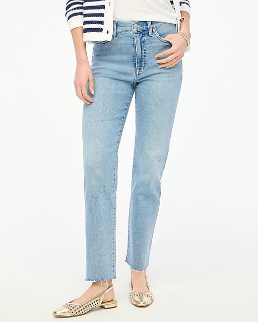 womens Petite stovepipe straight jean in signature stretch+