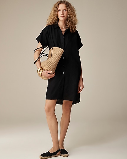 j.crew: capitaine shirtdress in linen for women