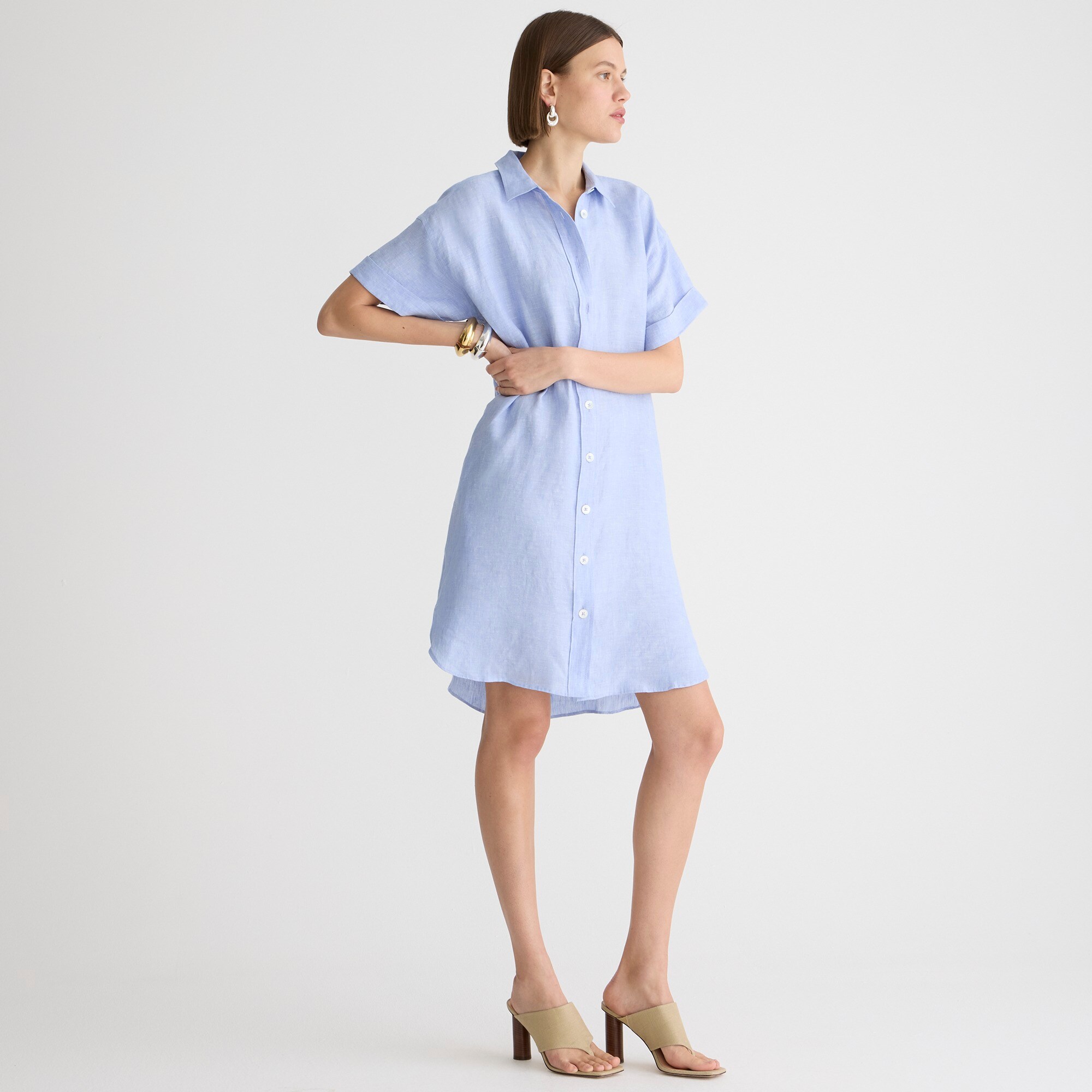 Capitaine shirt-dress in linen