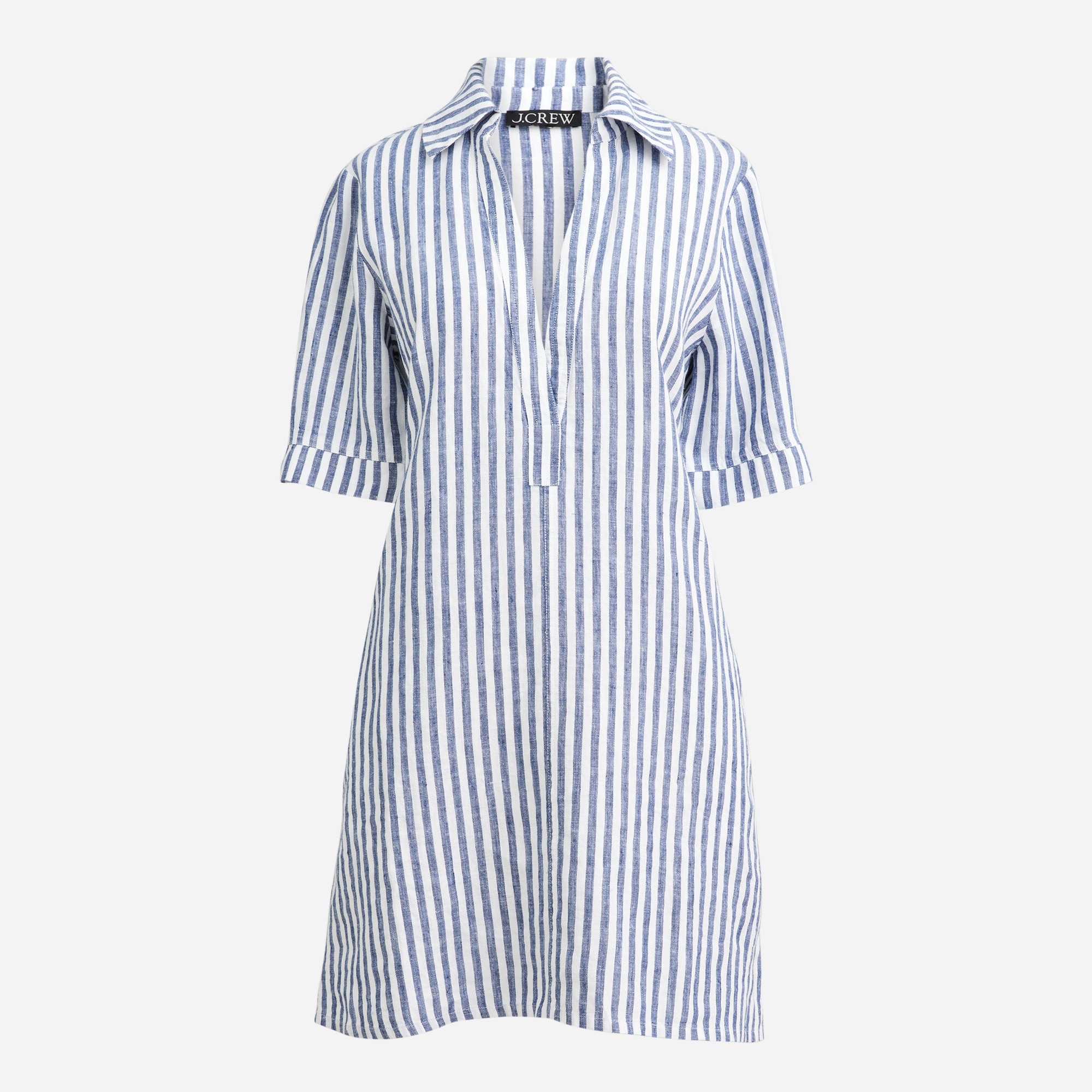  Bungalow popover dress in striped linen