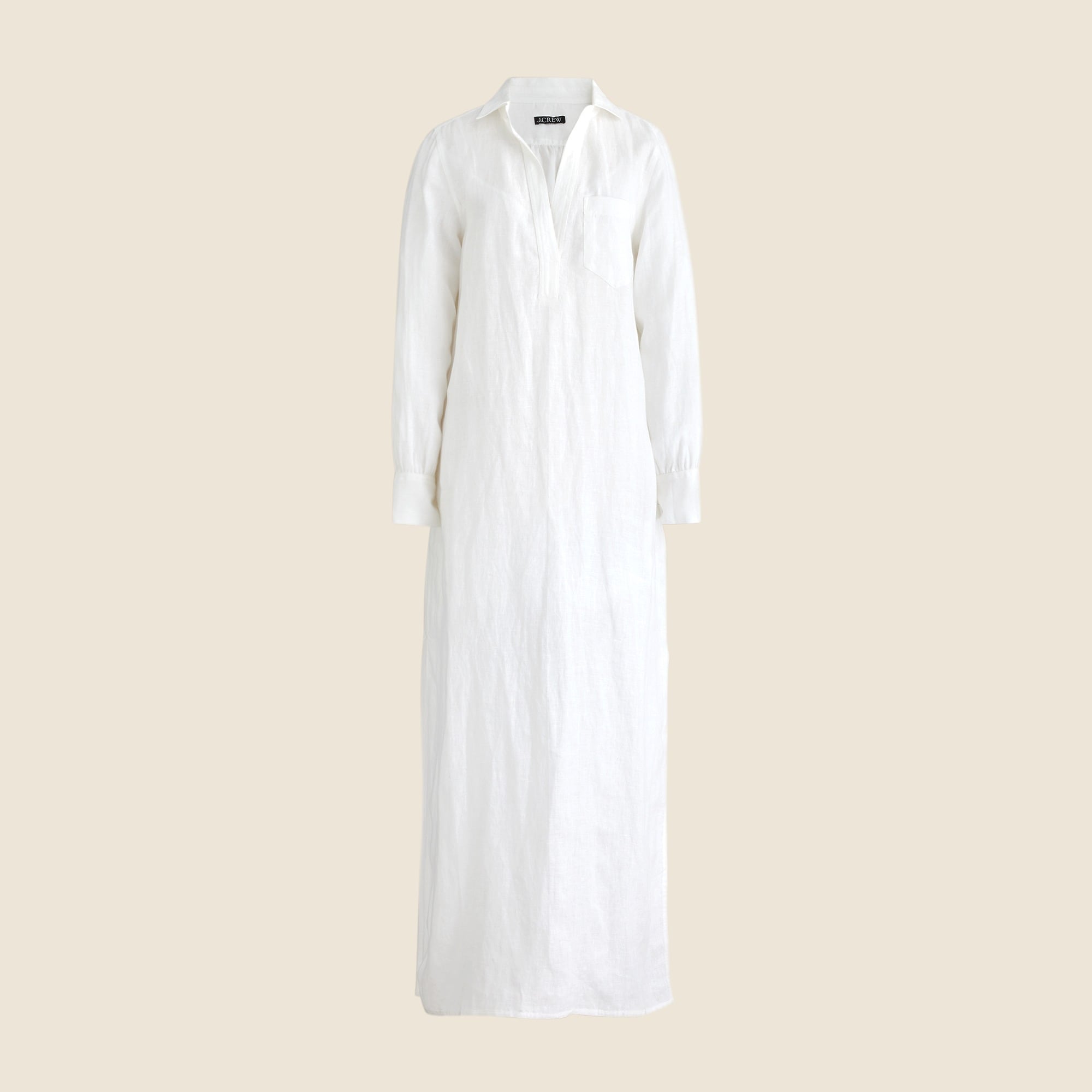 Bungalow maxi popover dress in linen