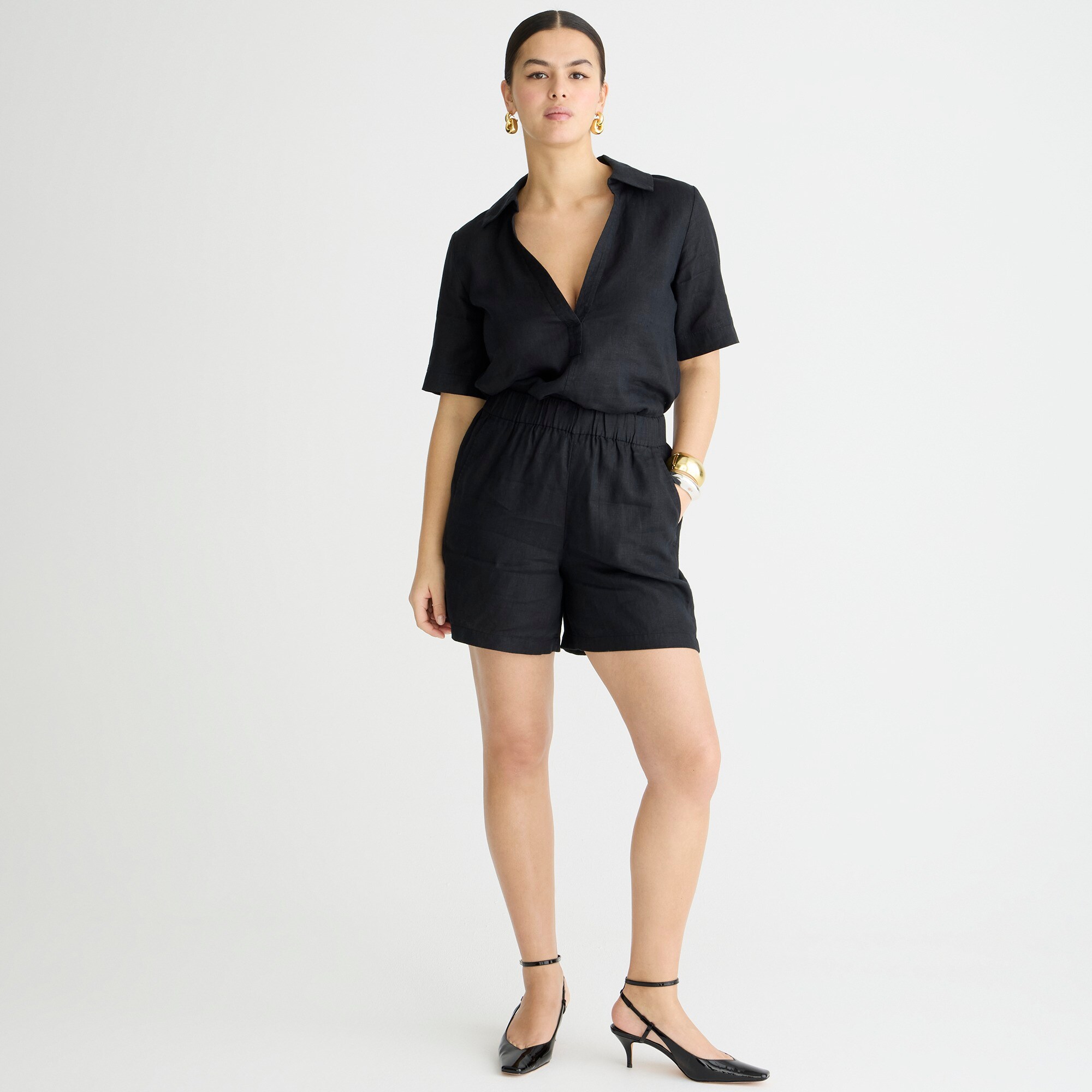 Long Tropez short in linen