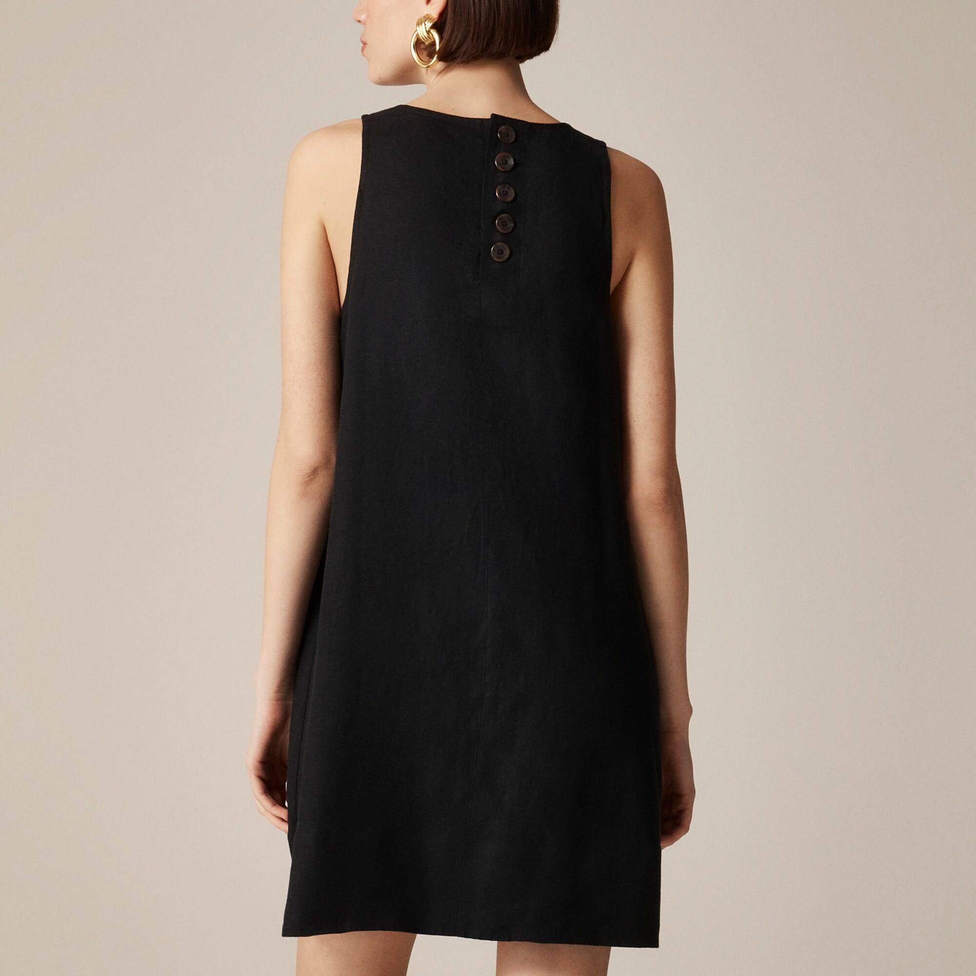 Maxine button-back dress in linen - image 4