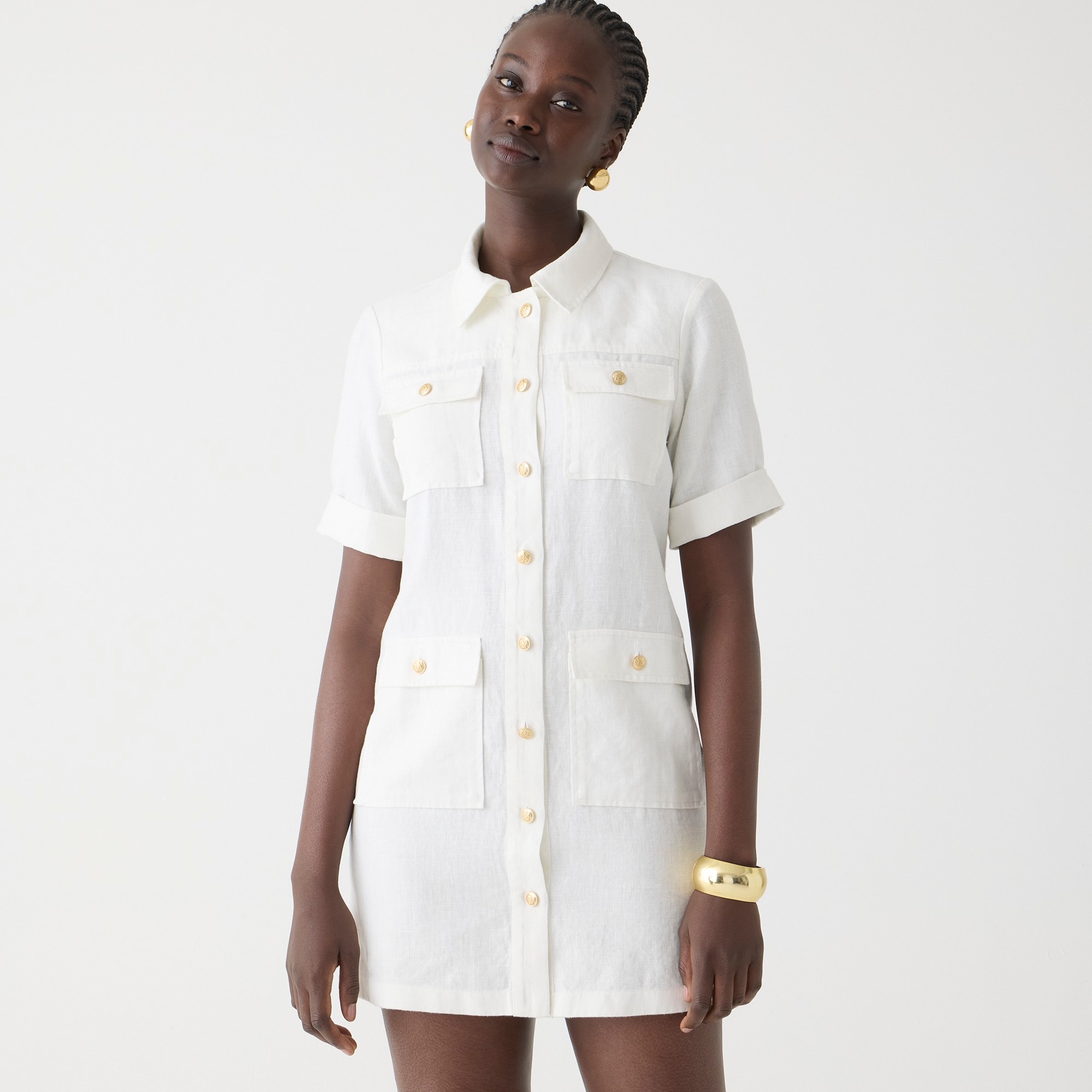  Gamine shirtdress in linen