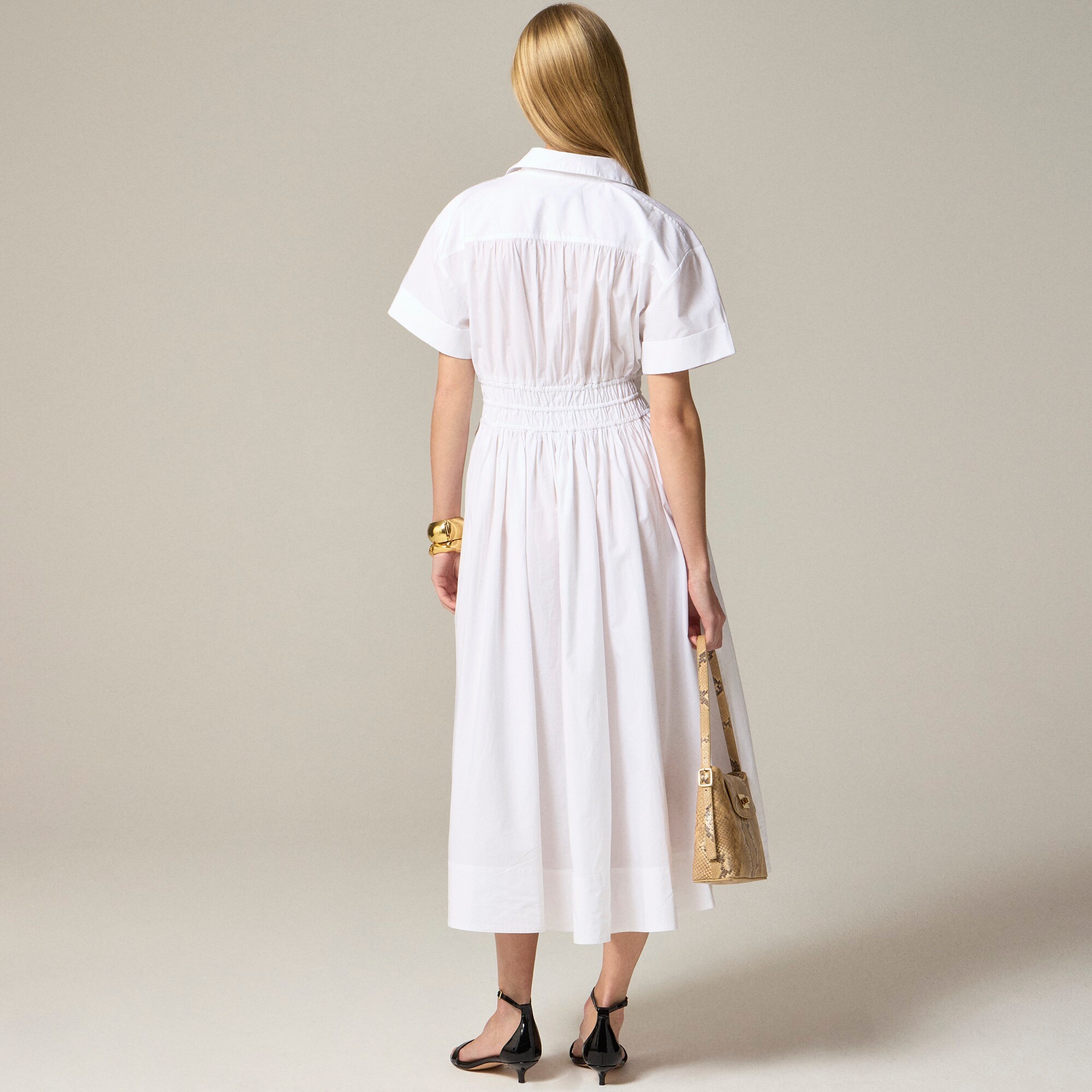 Elena shirt-dress in cotton poplin