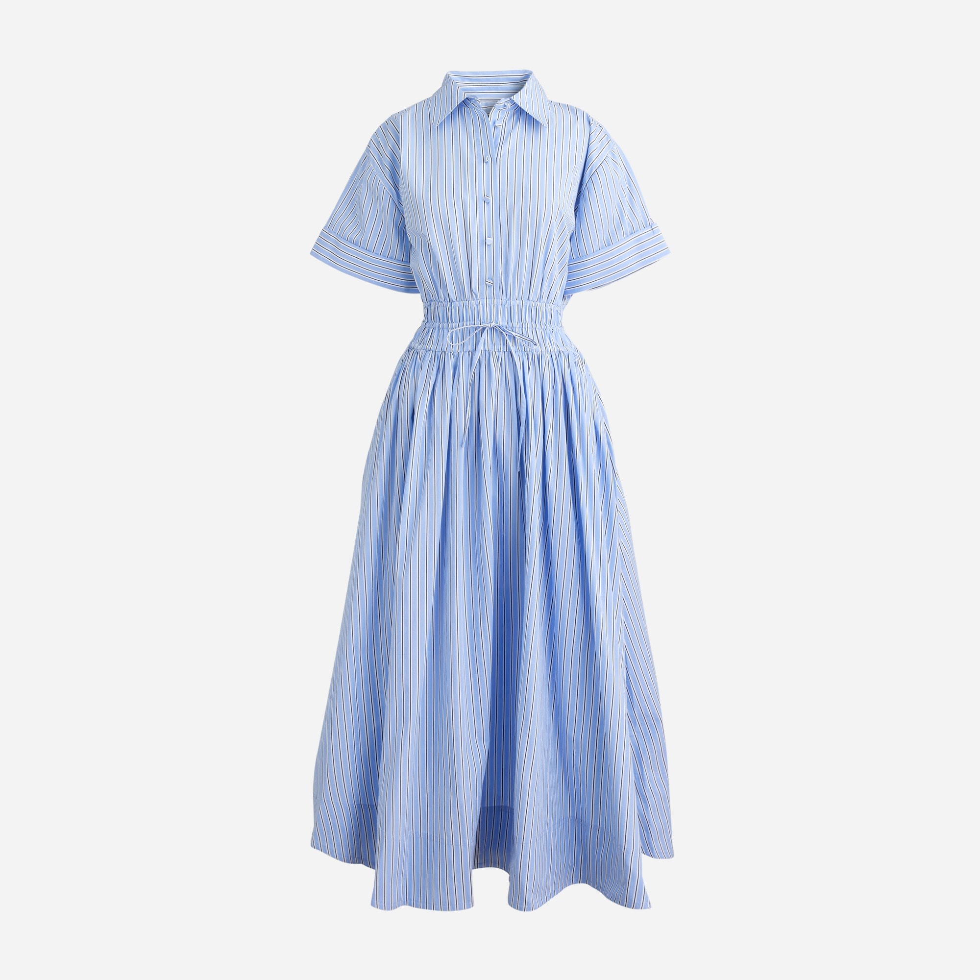 Elena Shirt-dress In Striped Cotton Poplin For Women | J.Crew