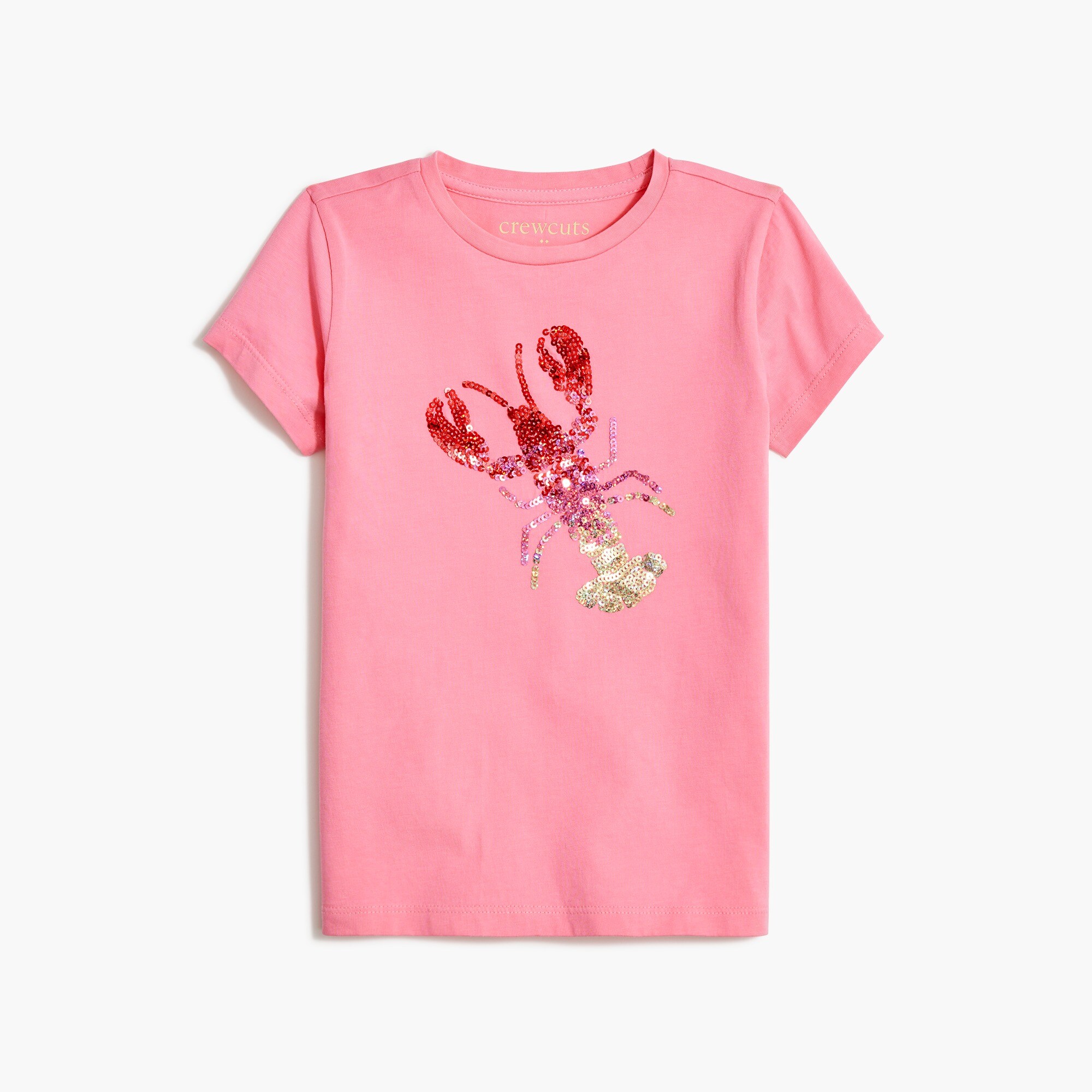 Girls' sequin ombré lobster graphic tee