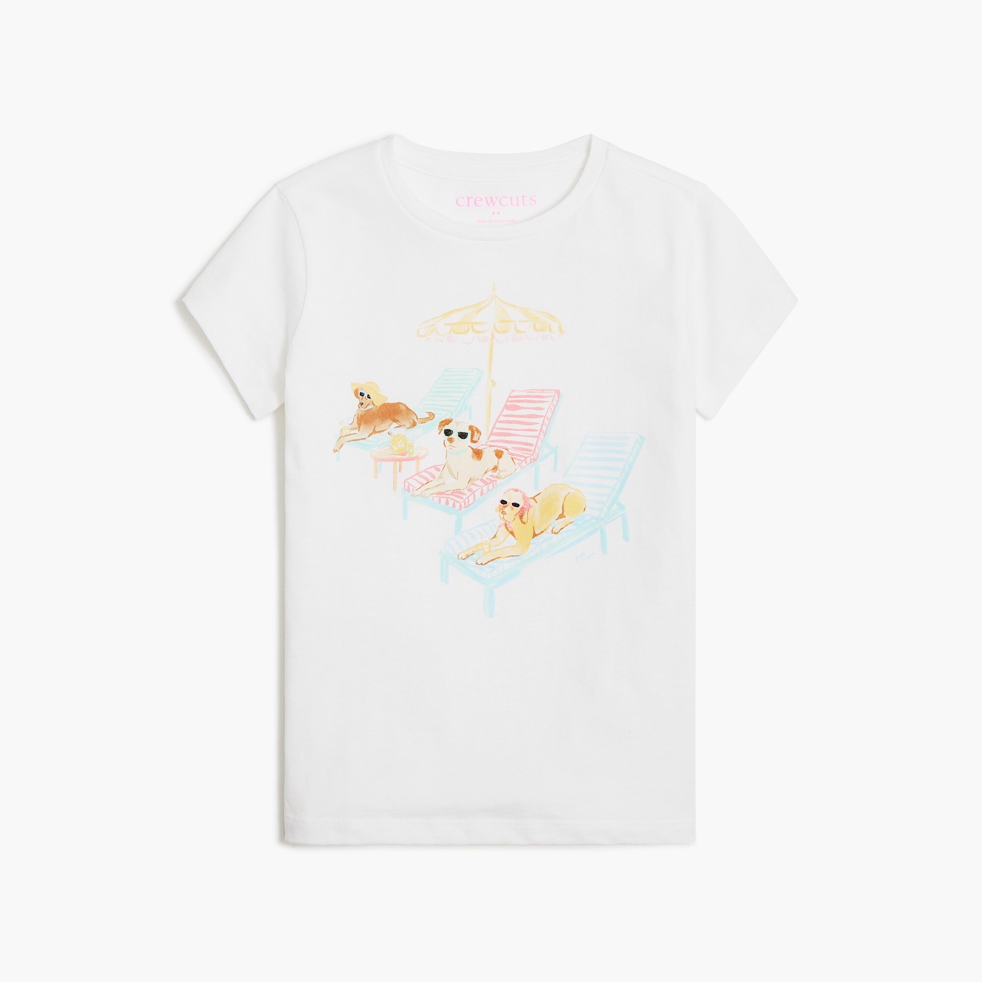 girls Girls' lounging dogs graphic tee