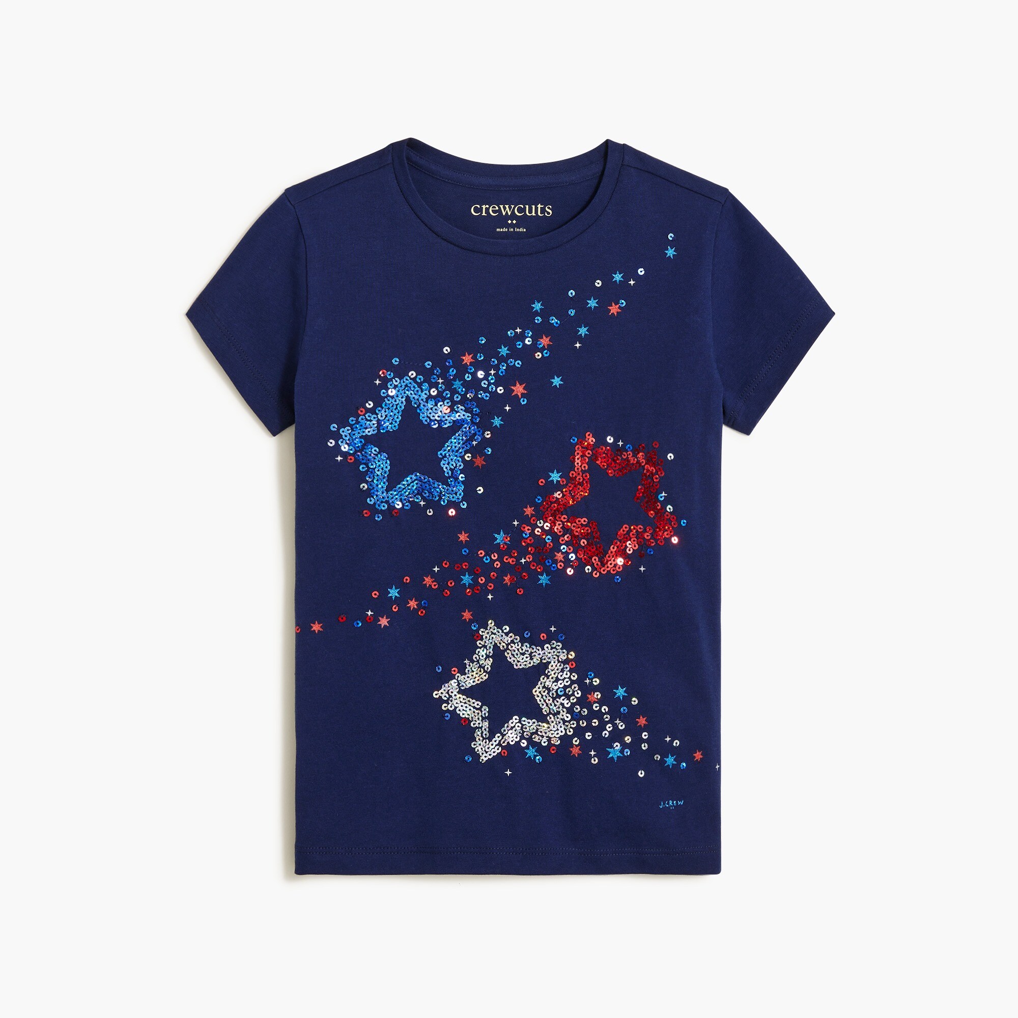 Girls' sequin shooting star graphic tee