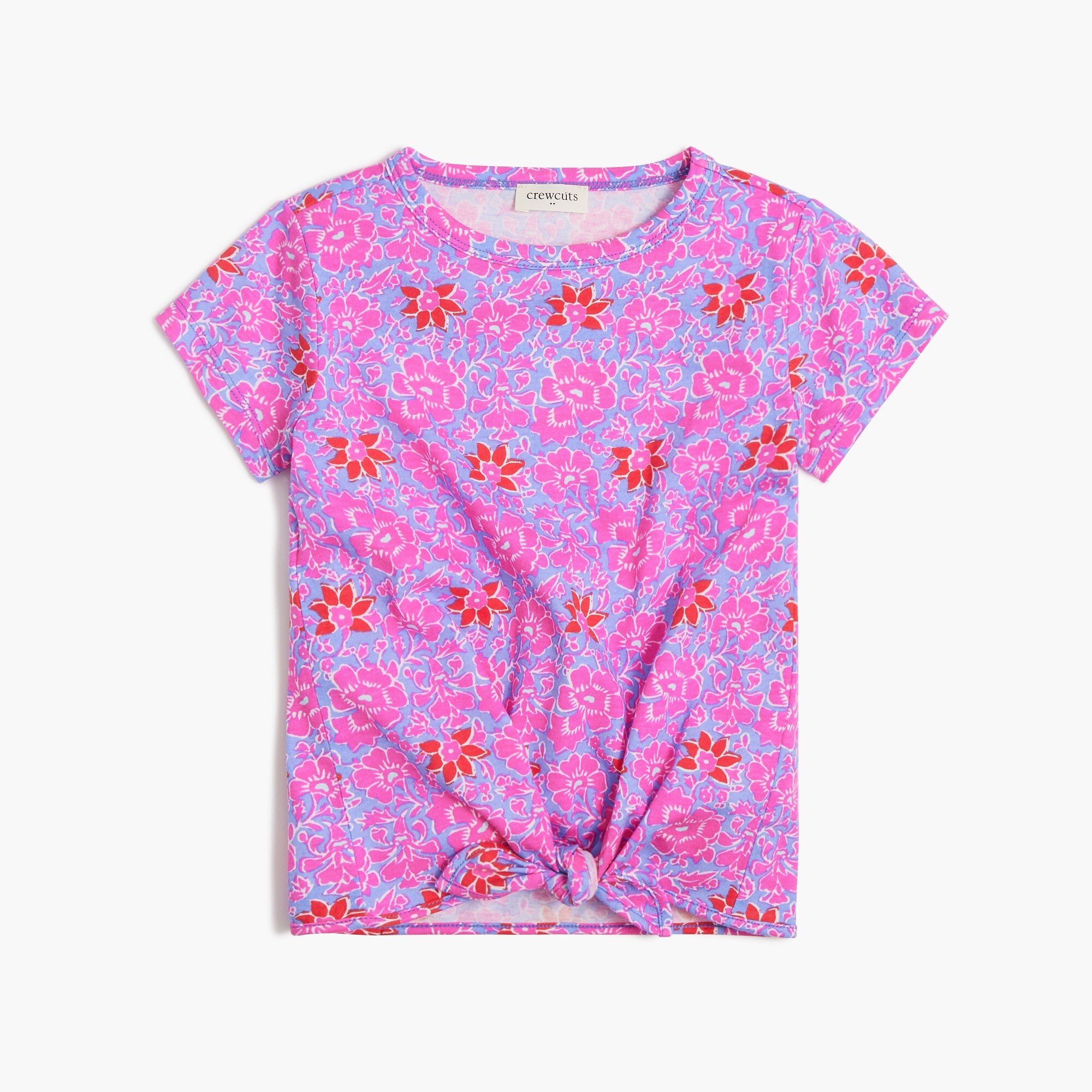 Girls' tie-front tee