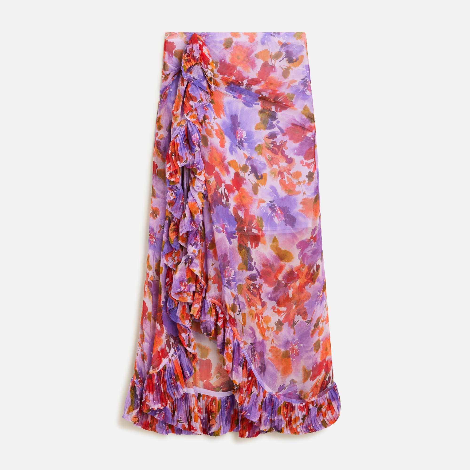  Collection chiffon ruffle skirt in floral