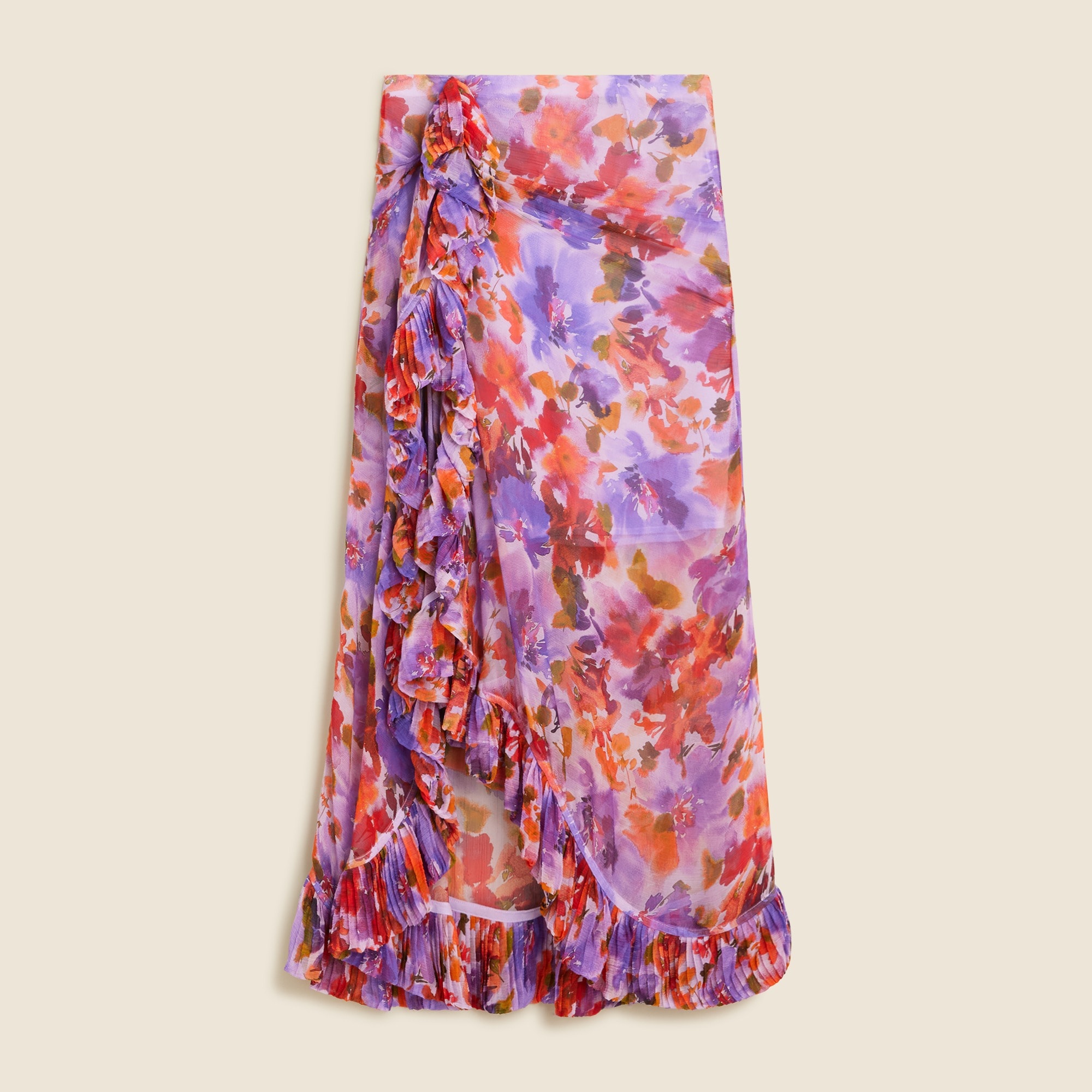womens Collection chiffon ruffle skirt in floral
