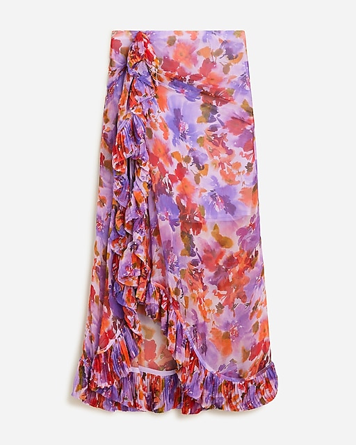 womens Collection chiffon ruffle skirt in floral