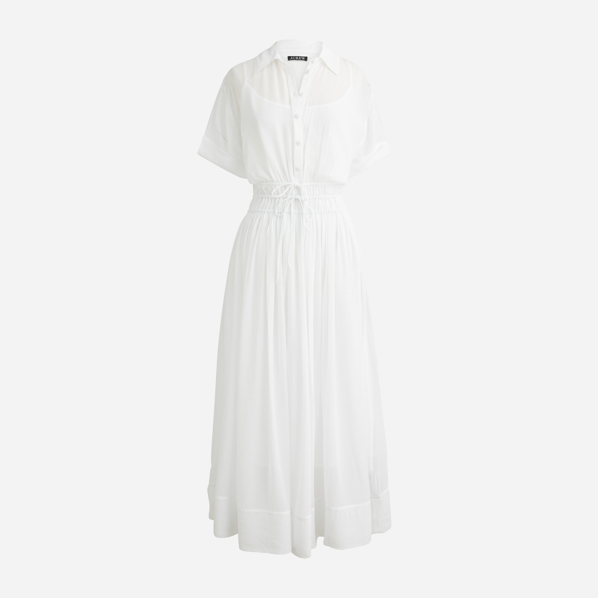 white christmas dresses Chiffon Shirt Dress with Floral Print main image 1