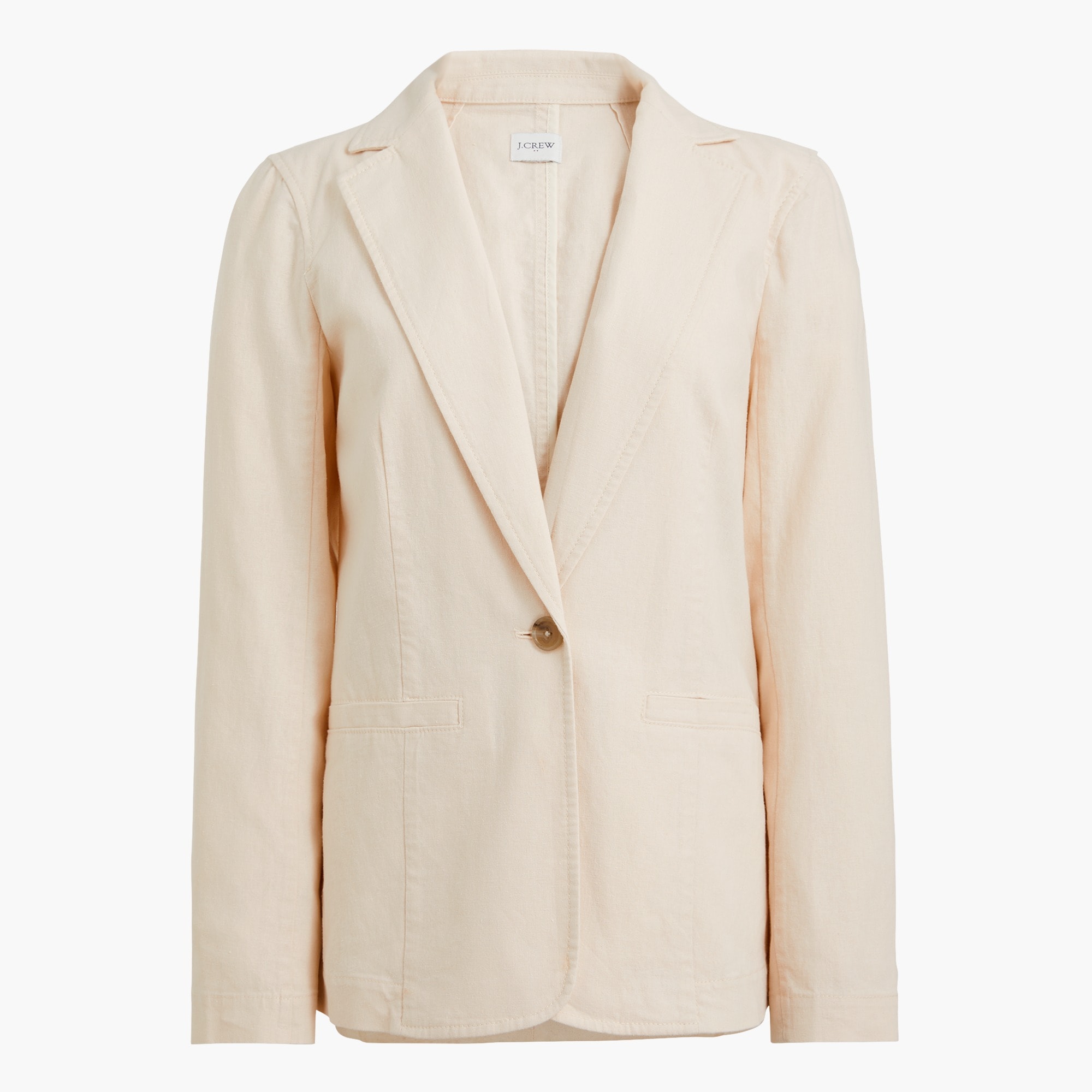 Relaxed linen-blend blazer