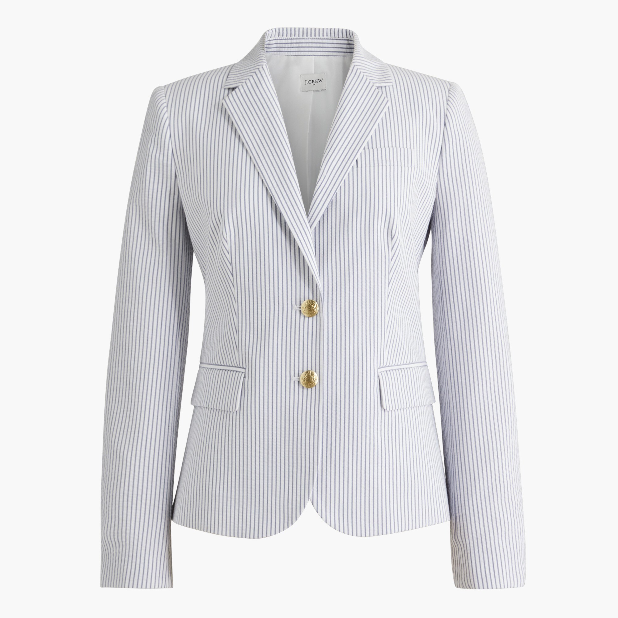 seersucker schoolboy blazer for women