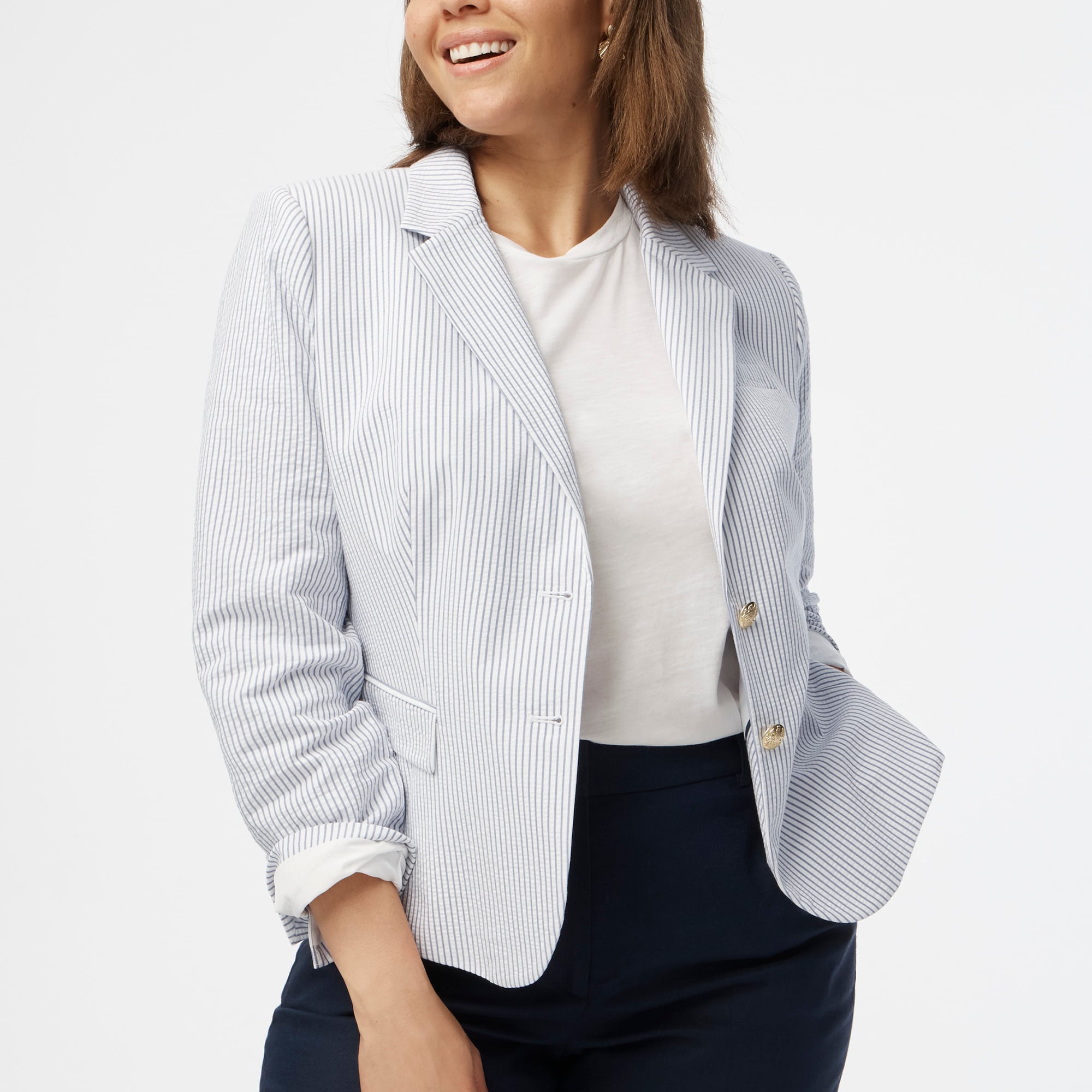 Seersucker schoolboy blazer