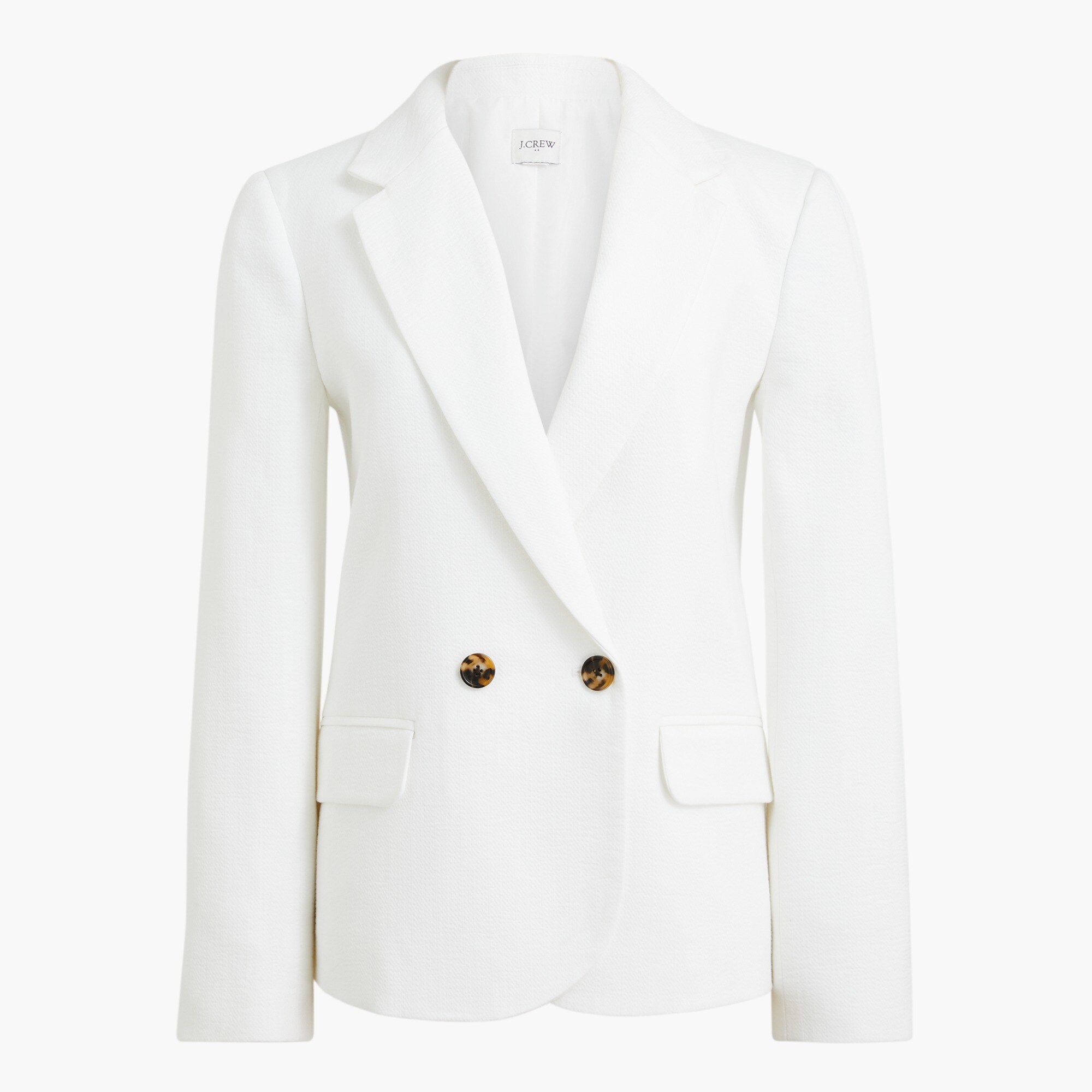 cotton-blend textured blazer for women