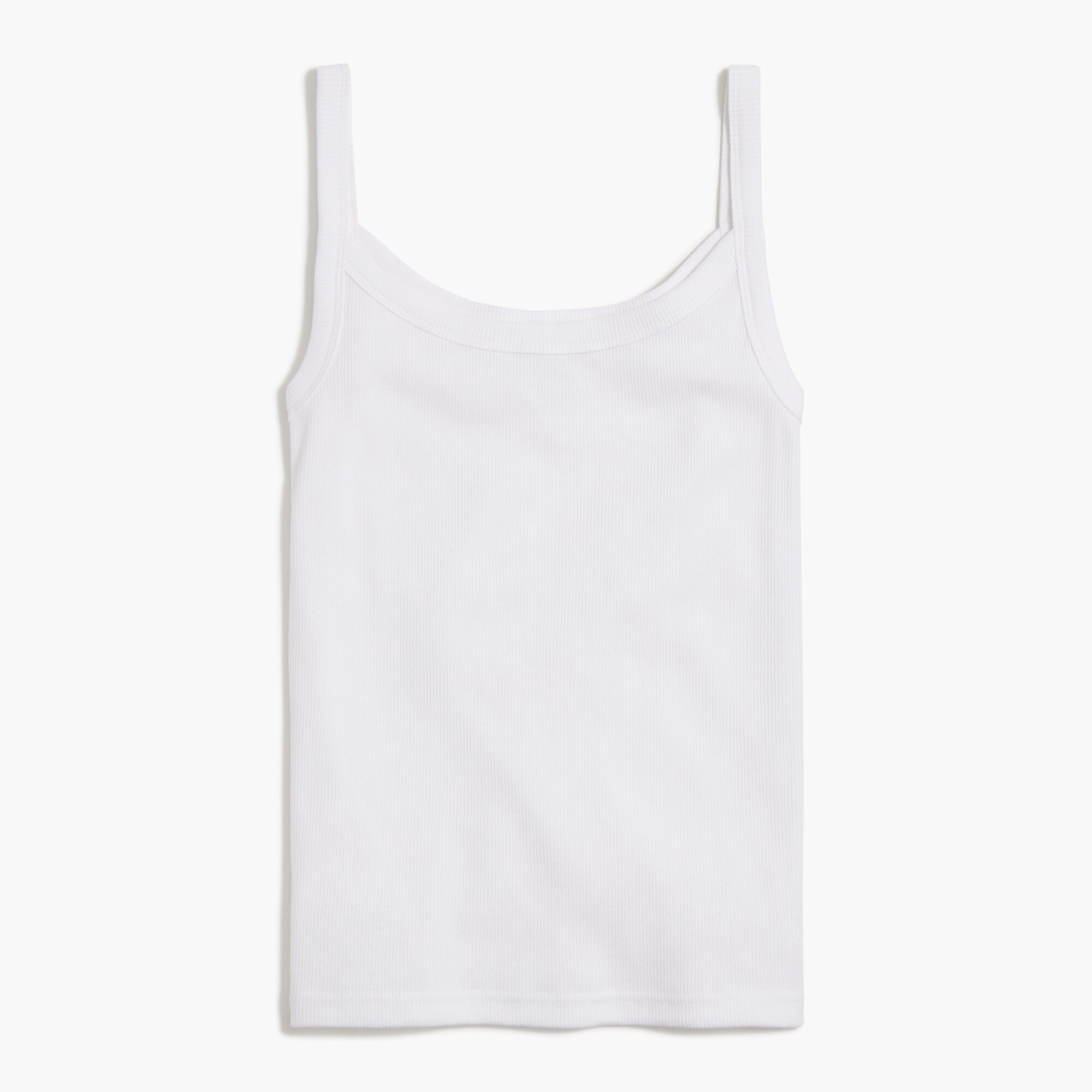Slim strappy ribbed tank top