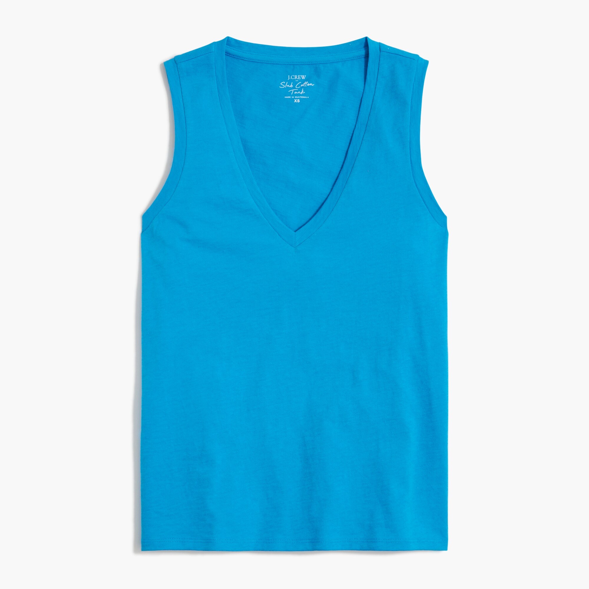 factory: vintage slub cotton v-neck tank top for women