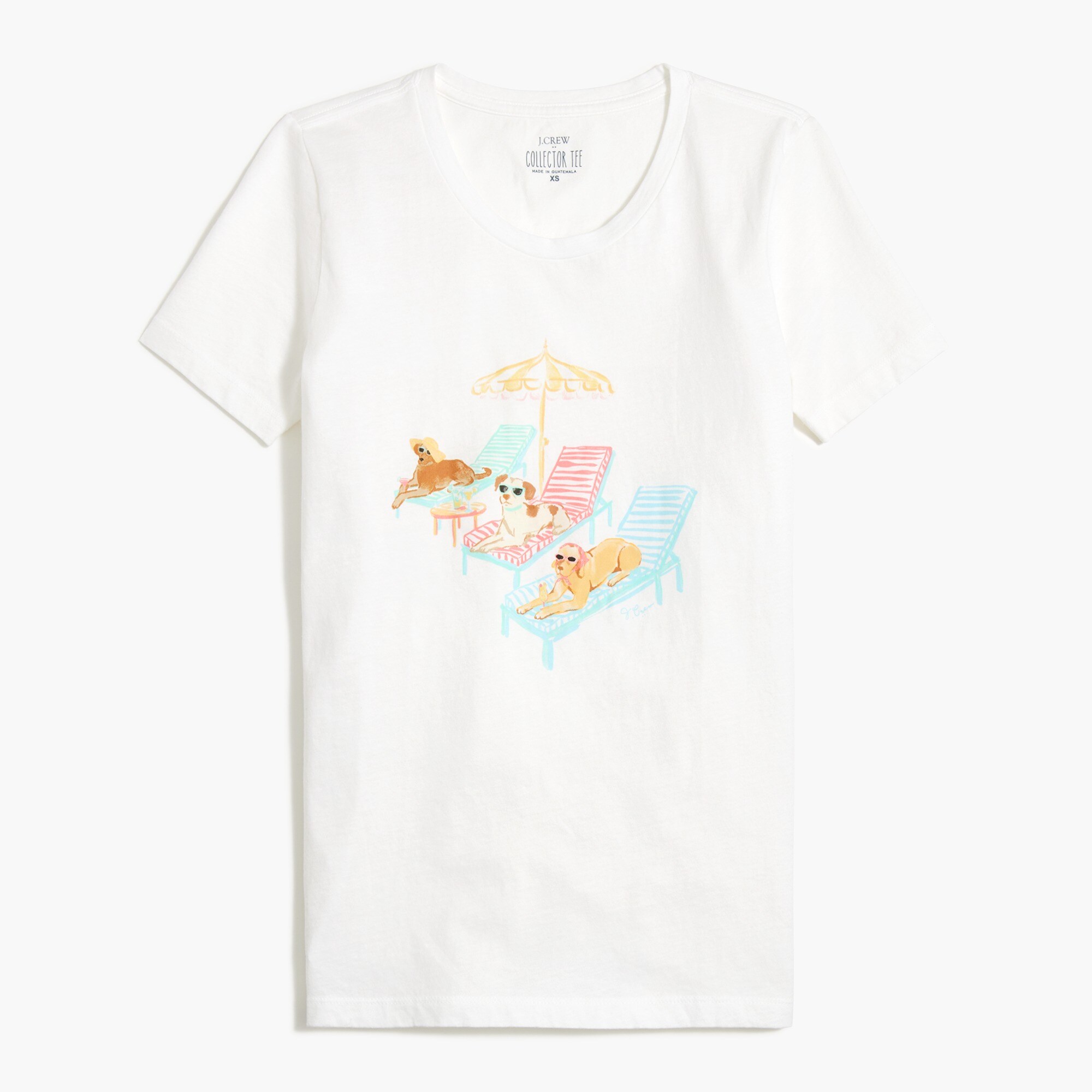 summer dogs graphic tee for women