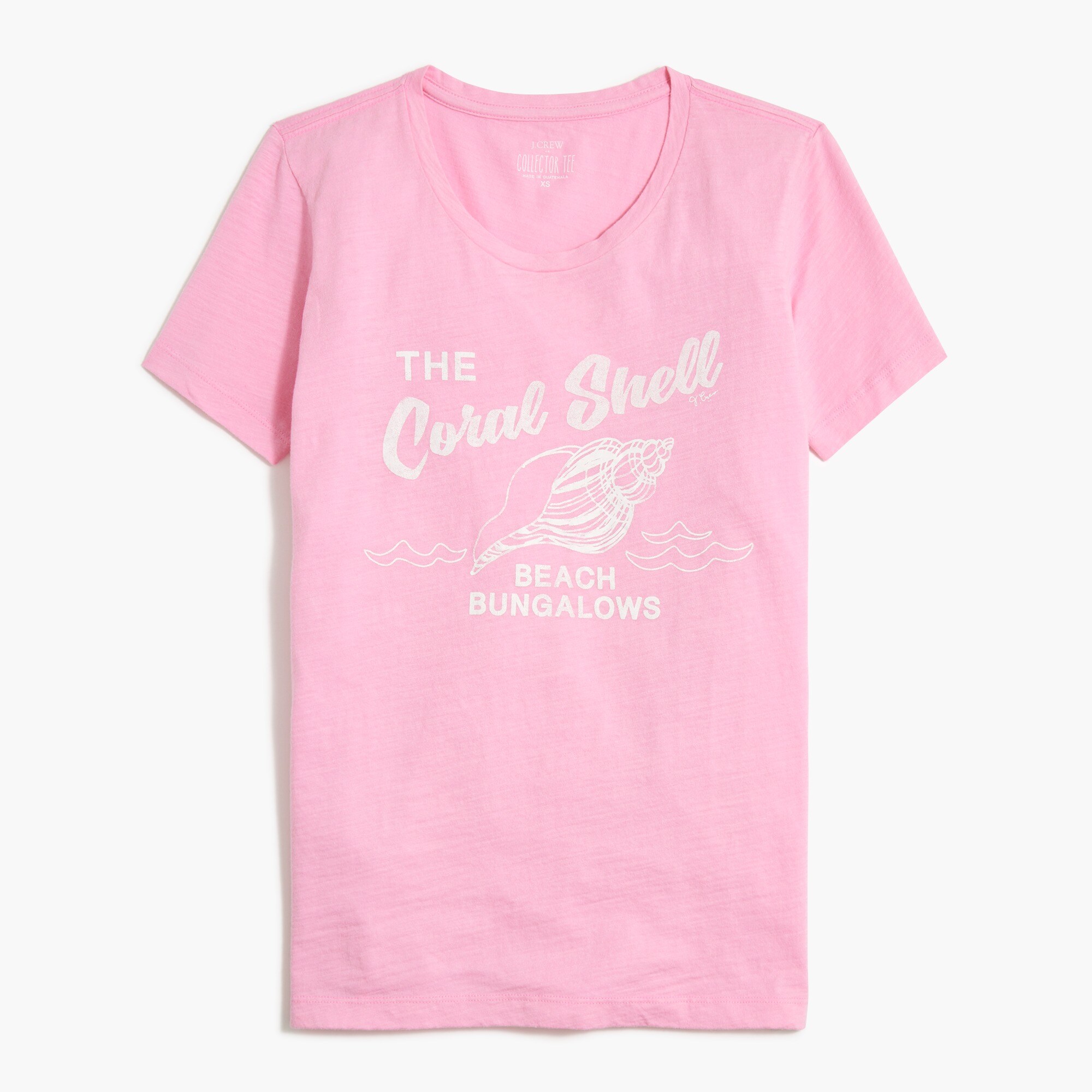 Coral seashell graphic tee