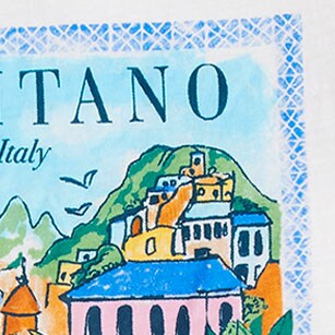 Positano postcard graphic collector's tee POSTERCARD factory: positano postcard graphic collector's tee for women