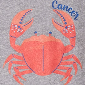 Cancer zodiac sign graphic collector's tee CANCER factory: cancer zodiac sign graphic collector's tee for women