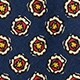 Italian silk tie in print NAVY NATURAL