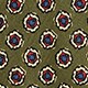 Italian silk tie in print OLIVE RED