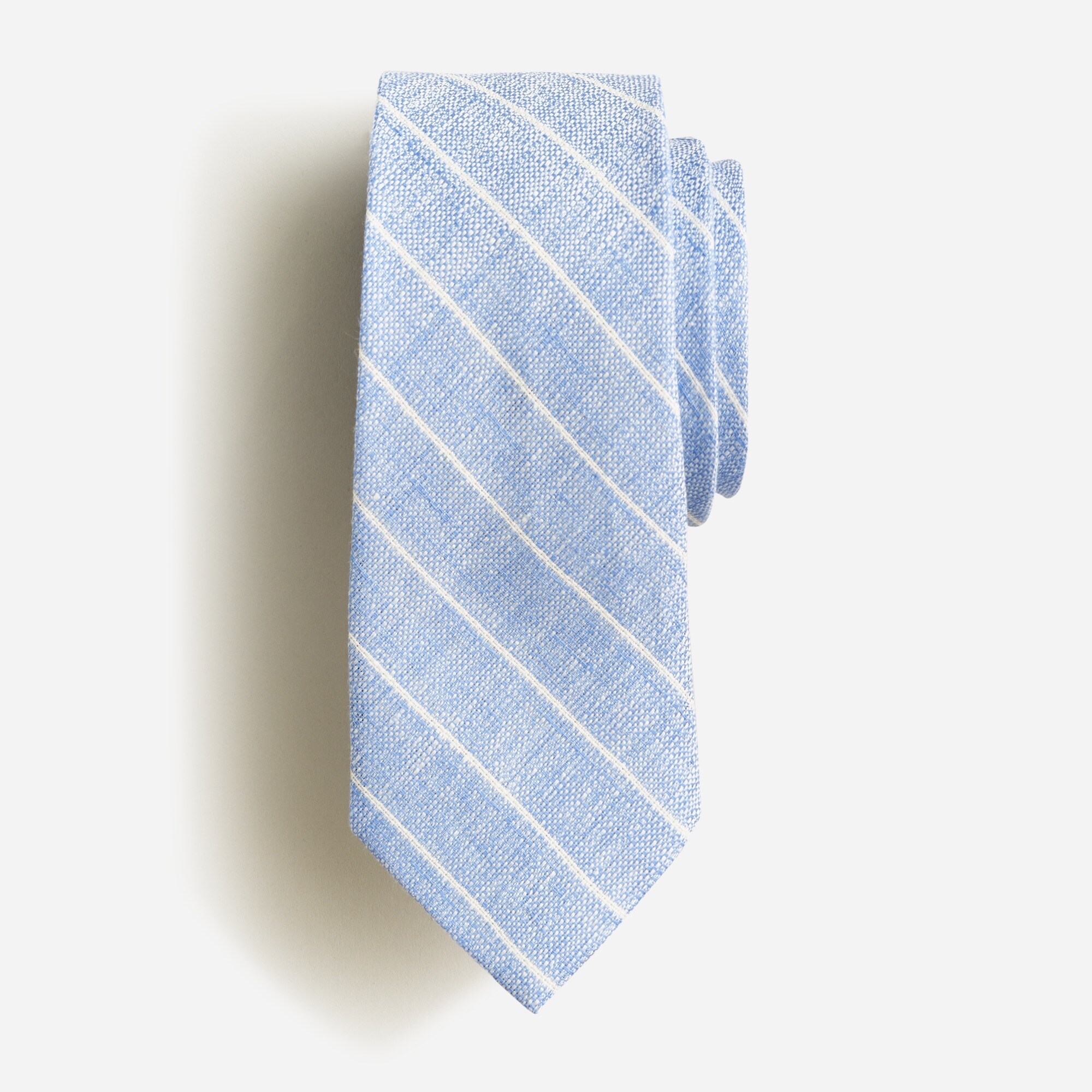 mens Italian linen tie in stripe