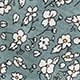 Linen tie in floral print MINT