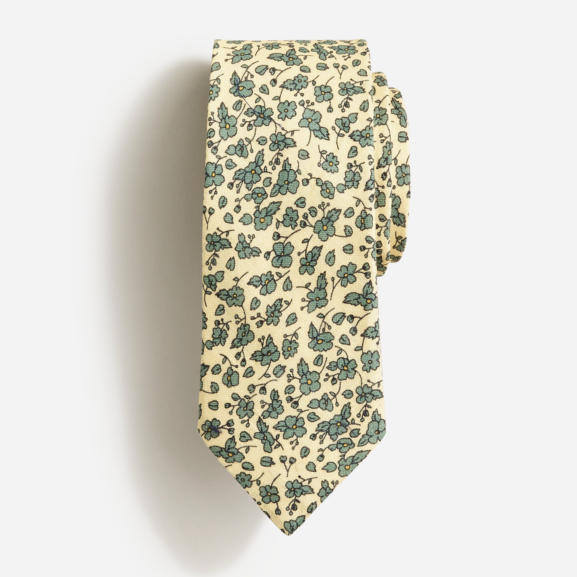 mens Linen tie in floral print