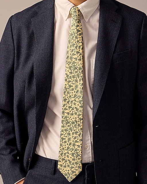  Linen tie in floral print
