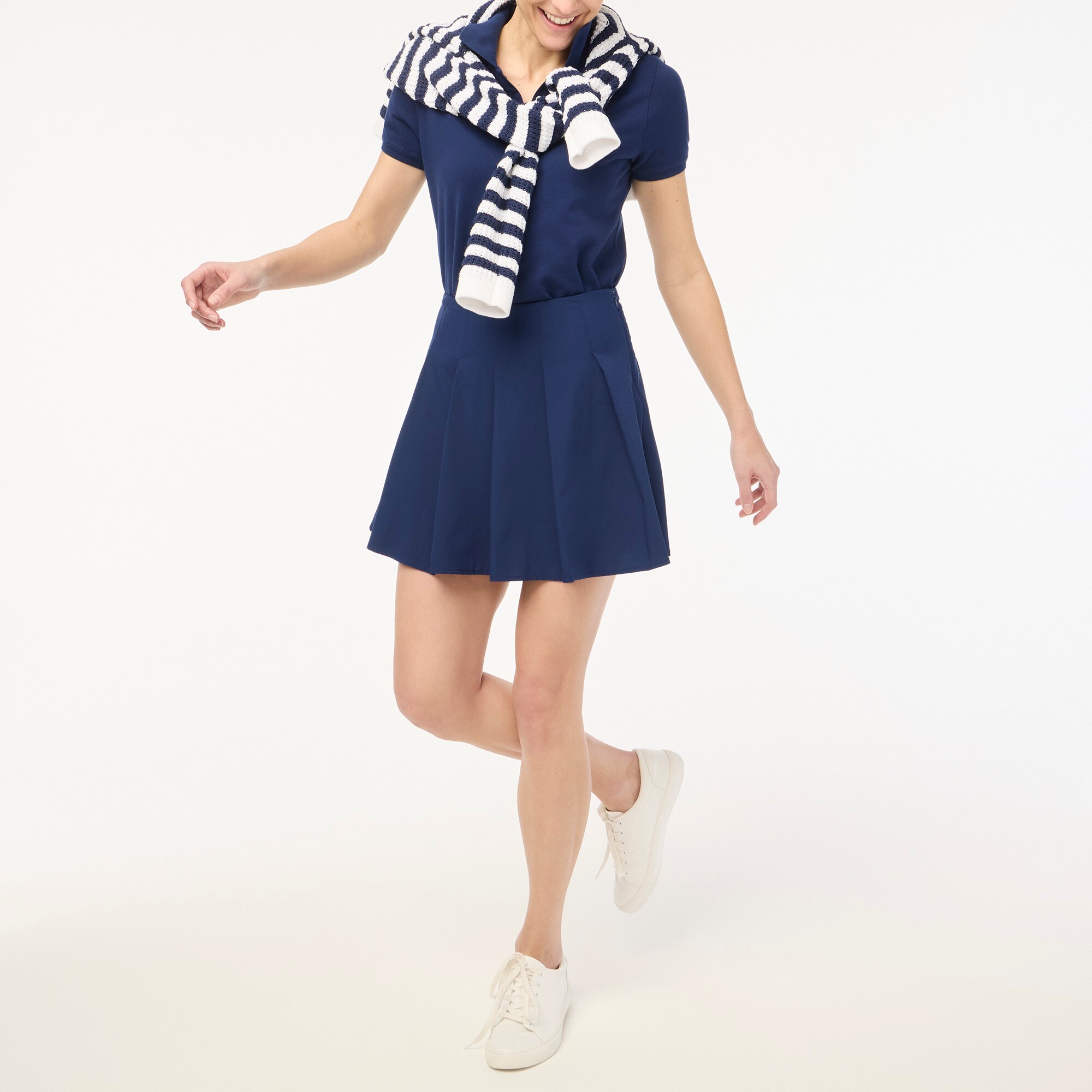 Pleated active skort