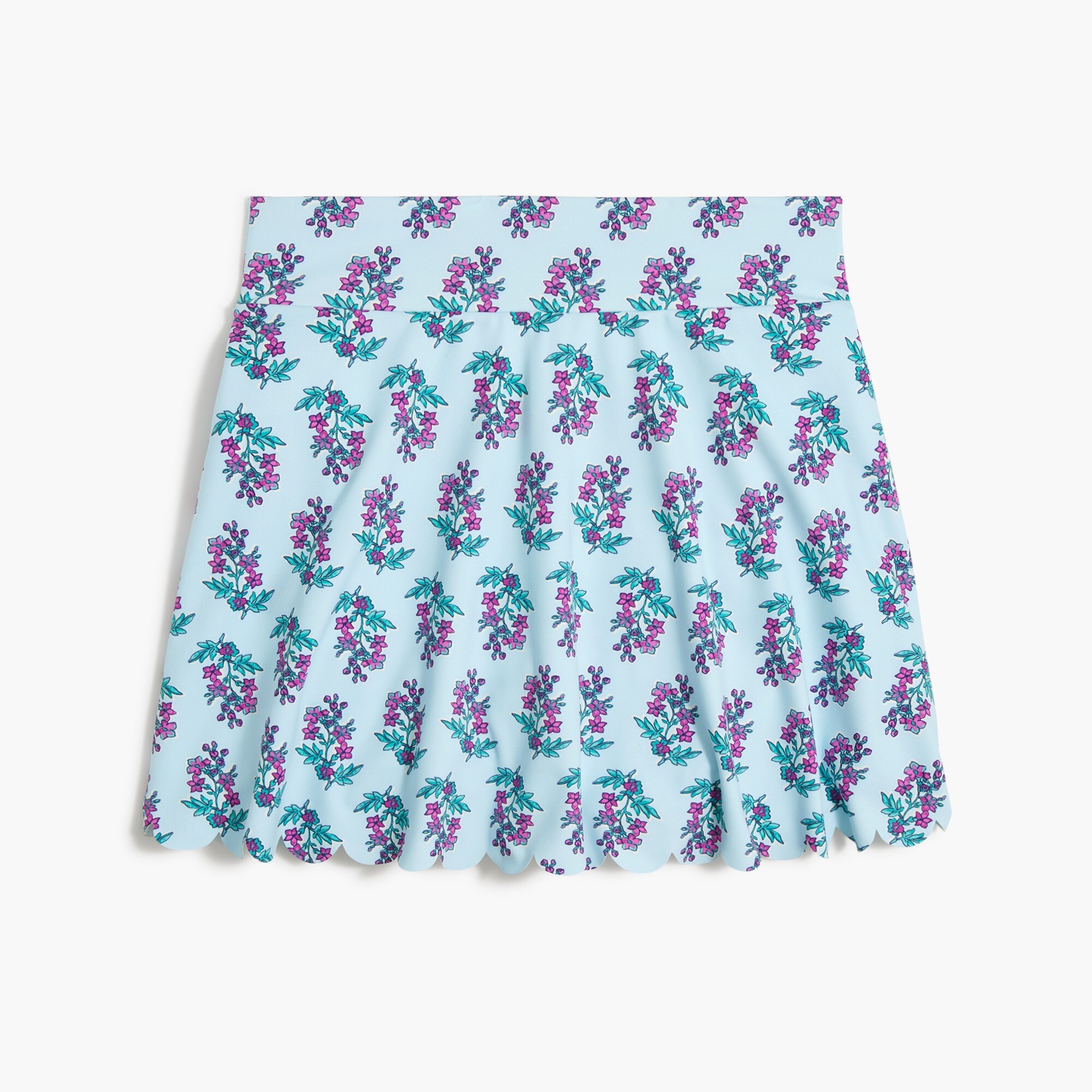 scalloped active skort for women