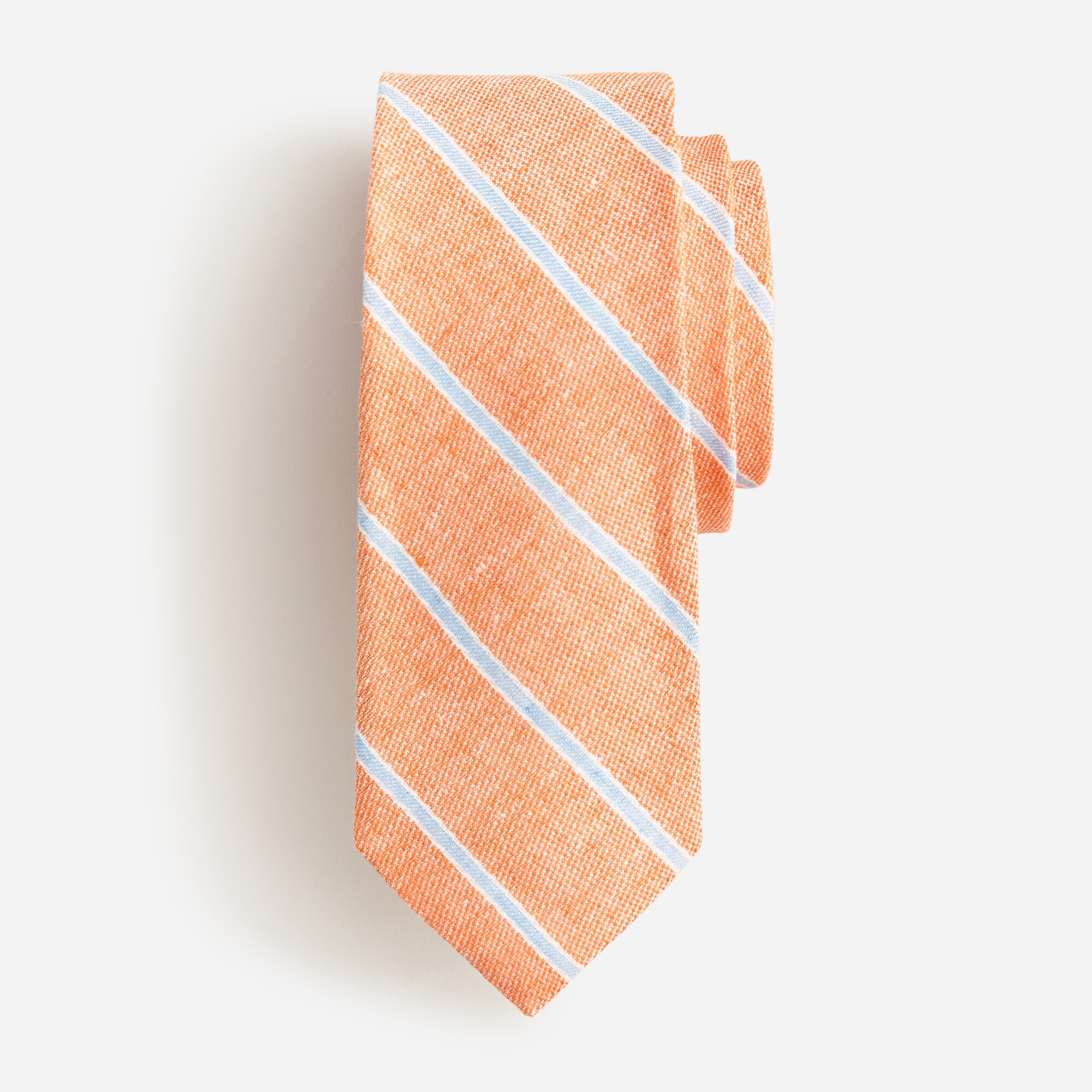 mens Italian linen tie in stripe