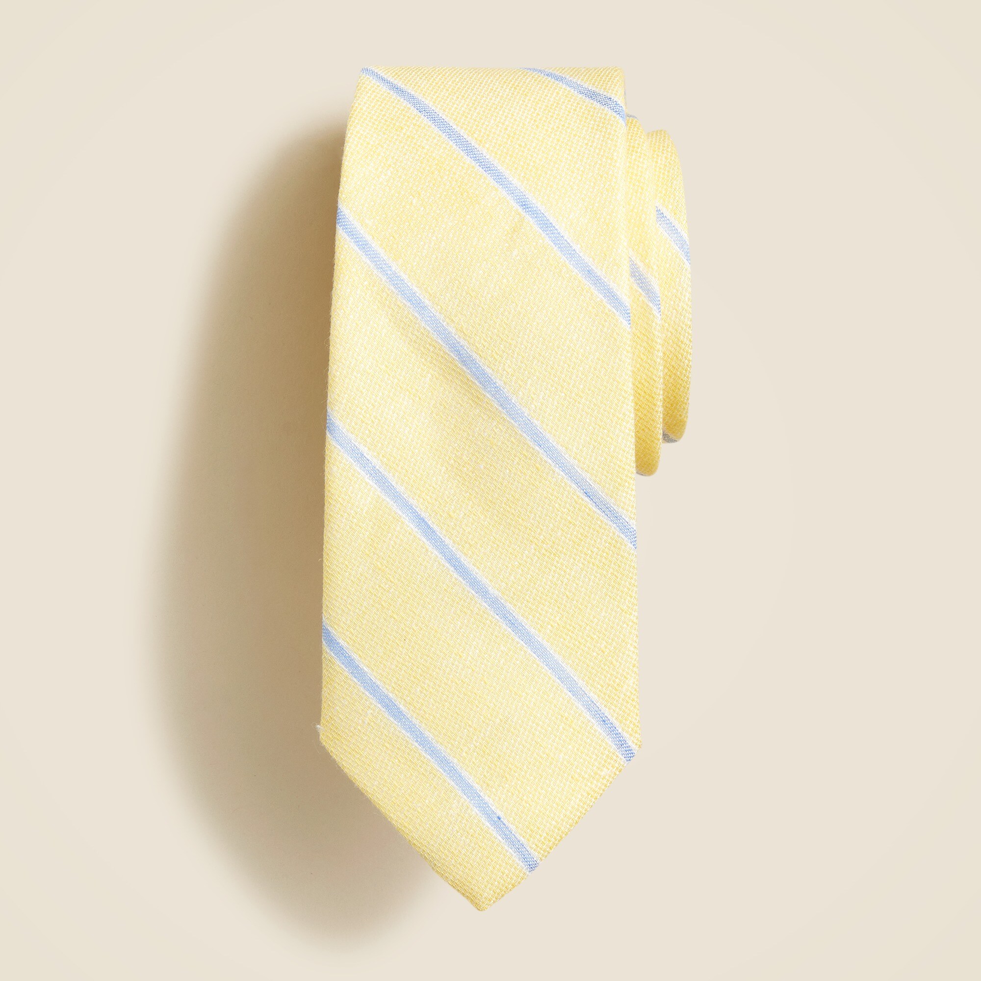 mens Italian linen tie in stripe