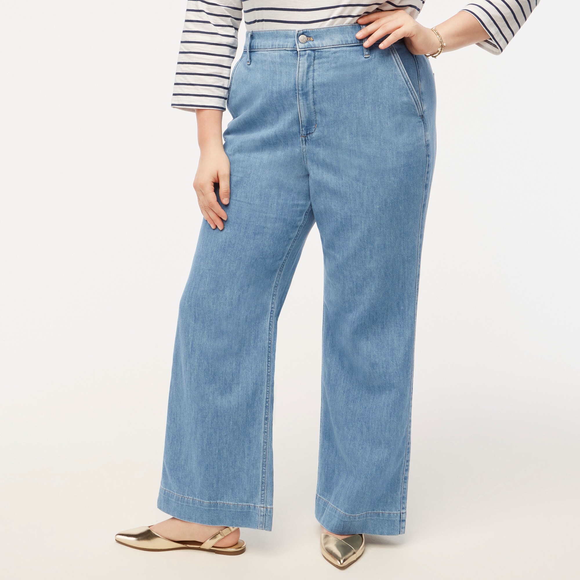 Drapey Denim Trouser For Women | Factory