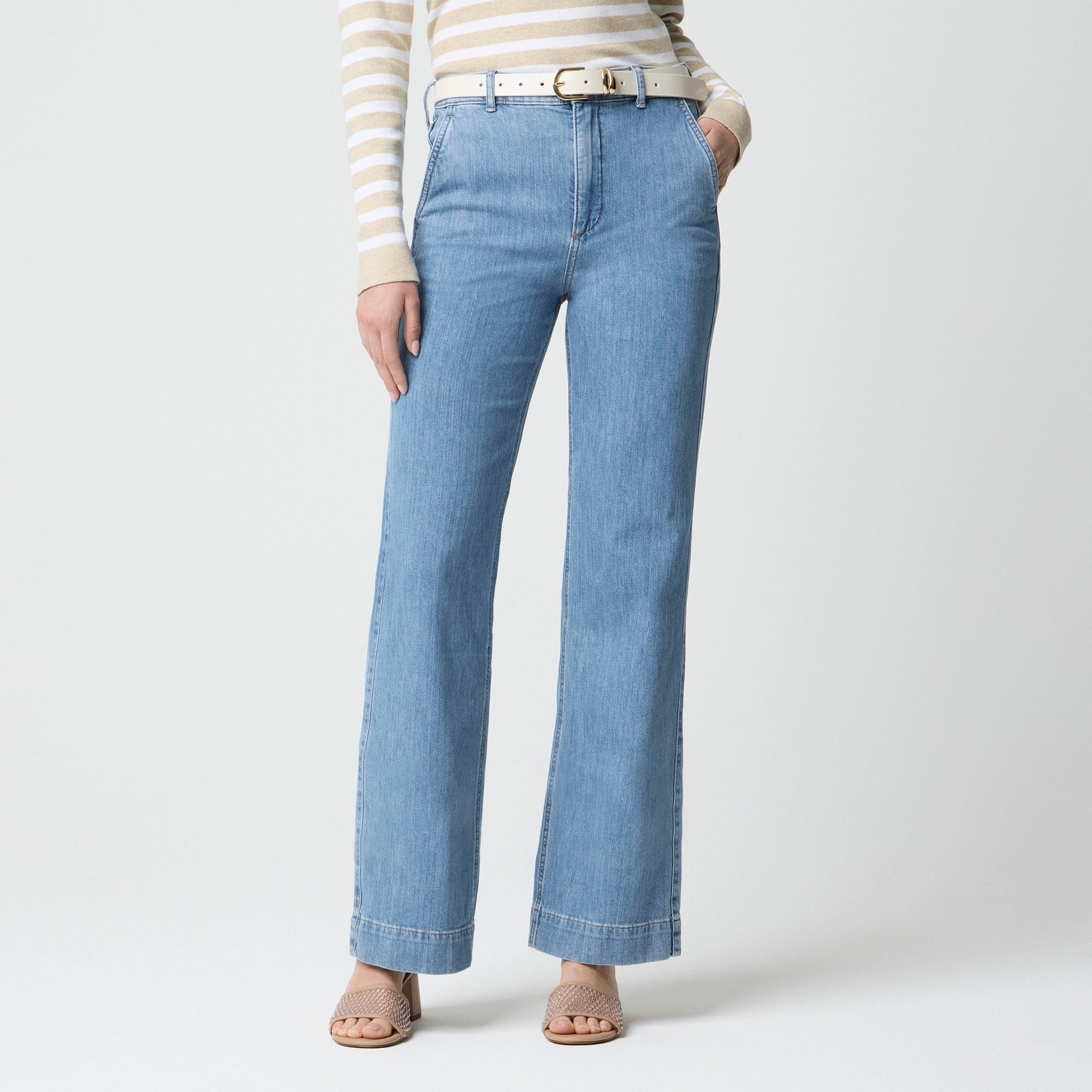womens Drapey denim trouser