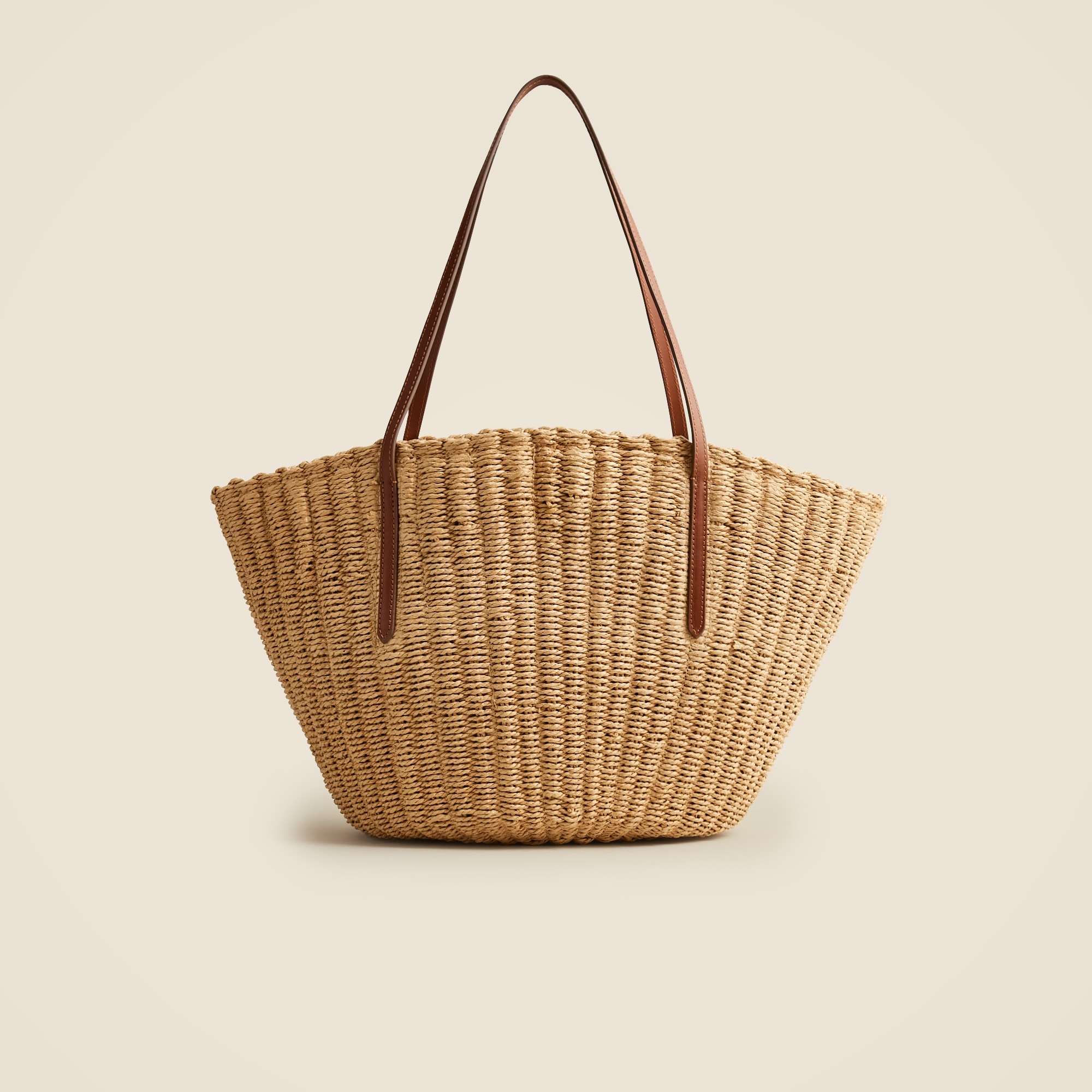 womens Como woven straw tote