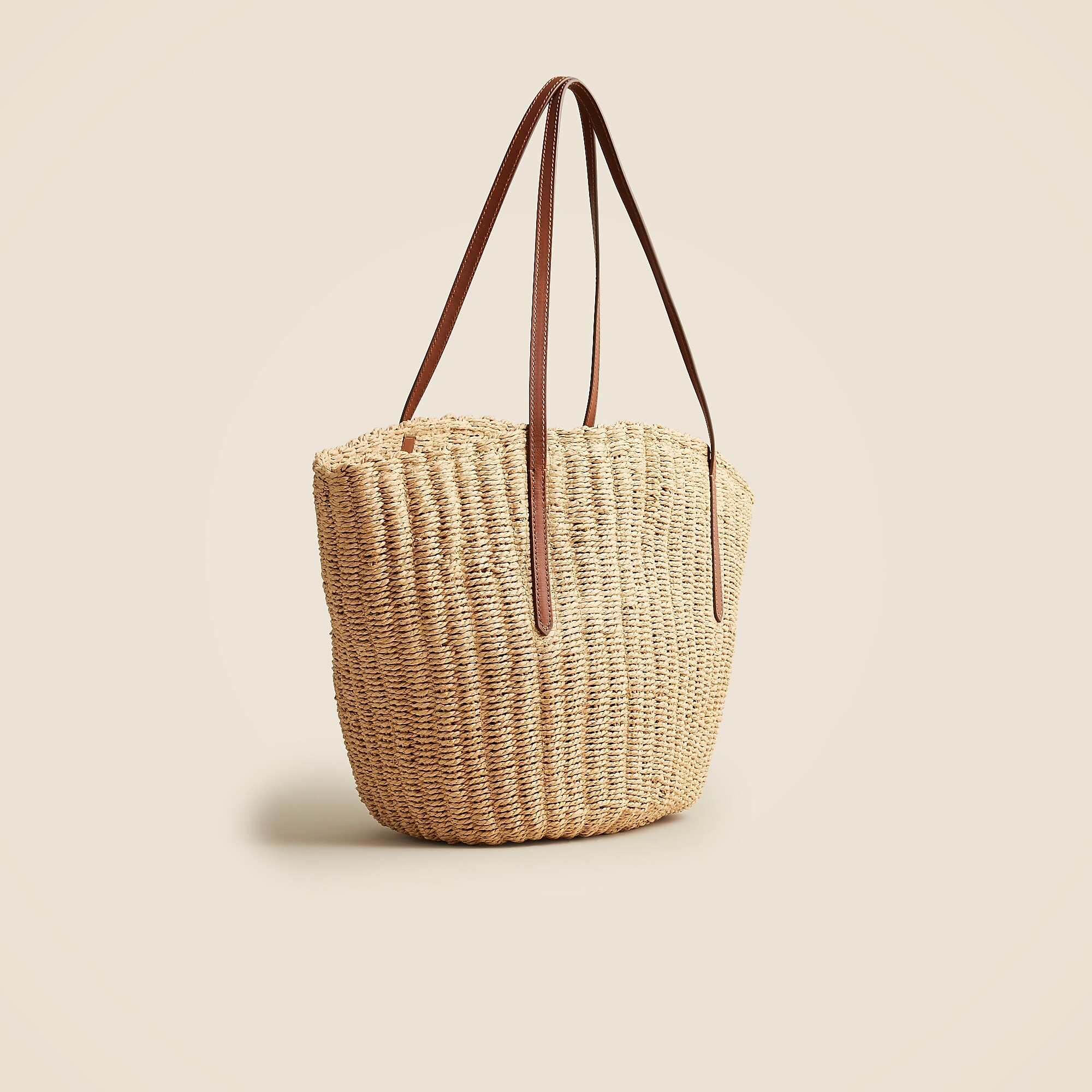 Como woven straw tote