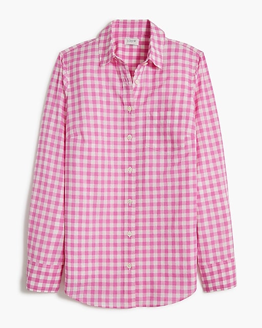 womens Gingham lightweight cotton shirt in signature fit