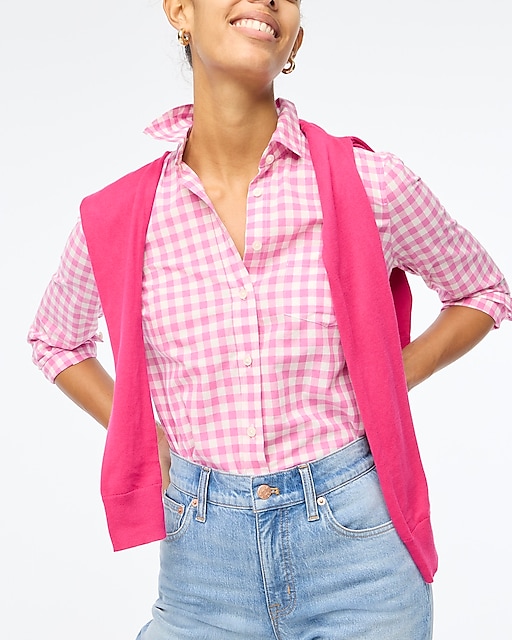  Petite gingham lightweight cotton shirt in signature fit