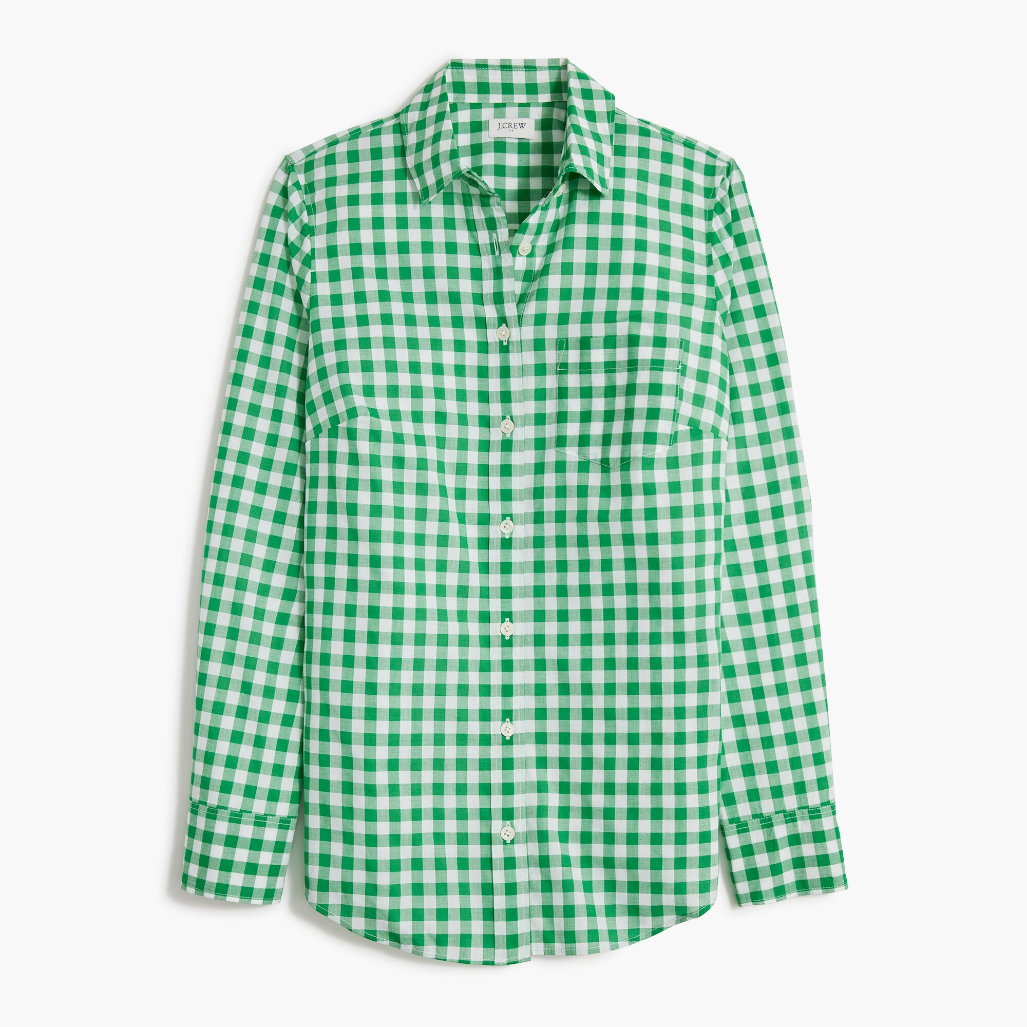 Gingham lightweight cotton shirt in signature fit