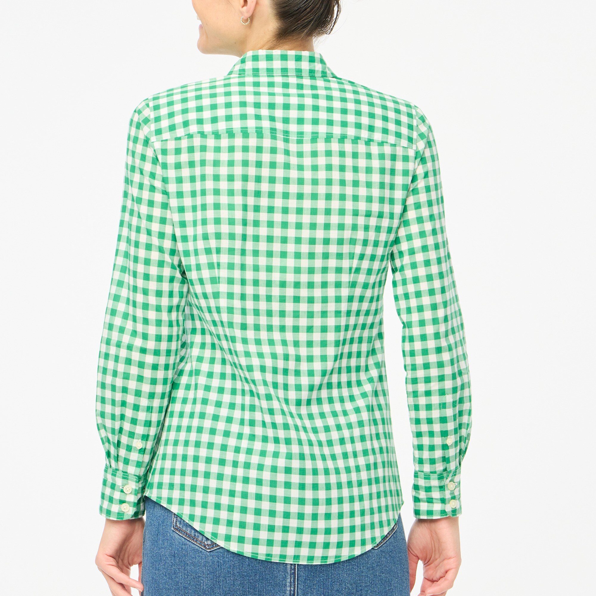 Gingham lightweight cotton shirt in signature fit
